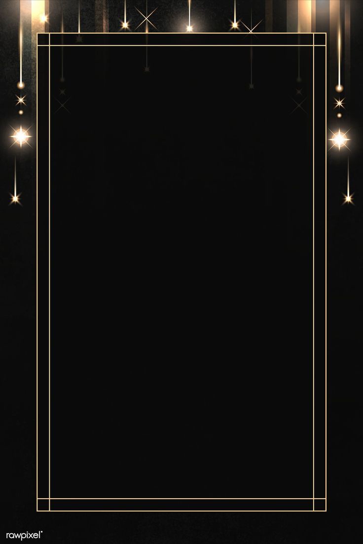 736x1104 Download premium psd / image of Rectangle gold frame with sparkle patterned on black background illustration by Tang about gold star, black gold background, black gold, luxurious black gold, and gold black