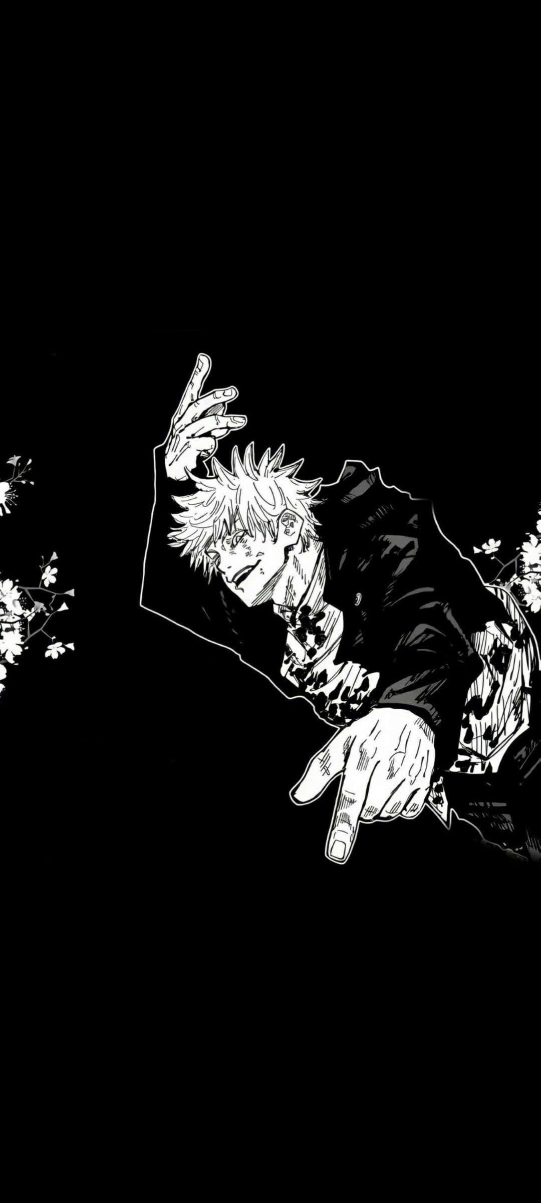 1080x2400 Gojo Floating Wallpaper