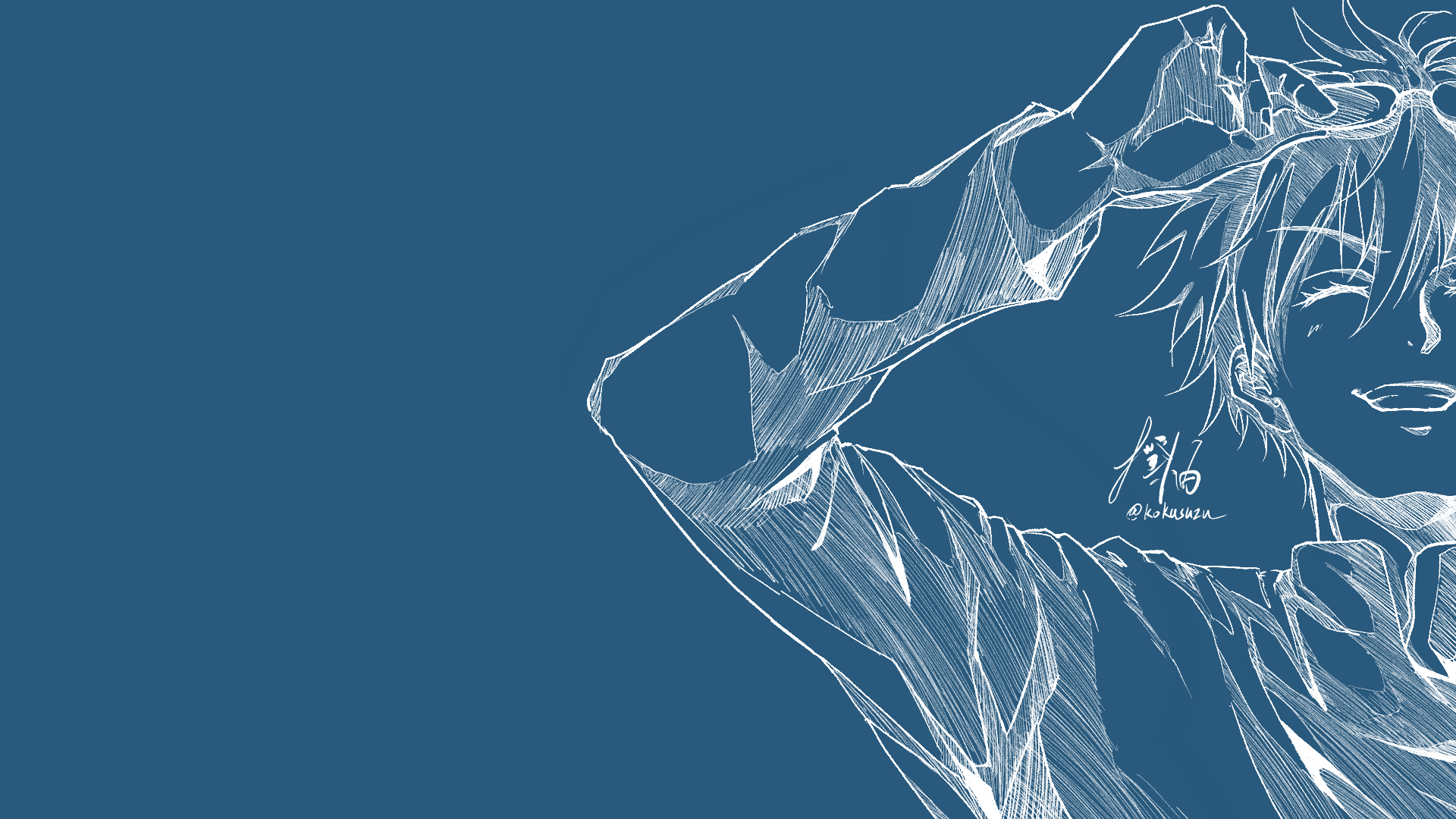 1920x1080 Blue Aura HD: Satoru Gojo from Jujutsu Kaisen Anime