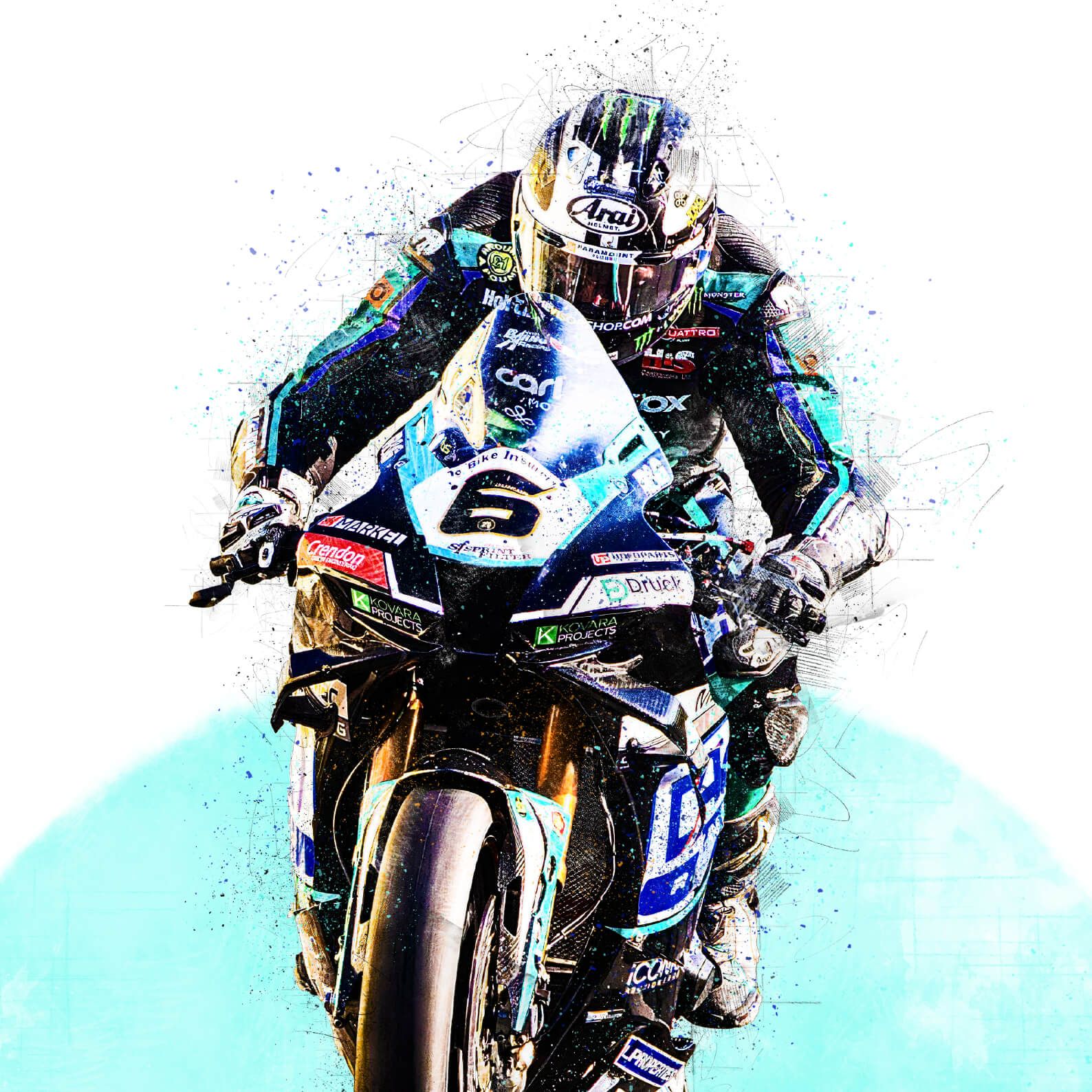 1588x1588 Michael Dunlop, 29th Victory, Isle of Man TT 2024 Print