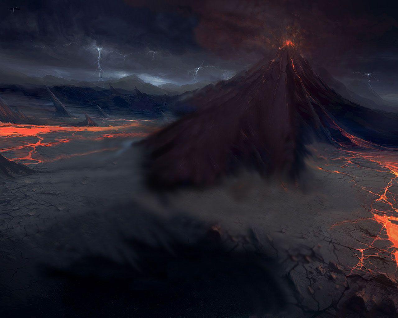 1280x1024 Prehistoric Volcanic Eruptions And Climate Change < 3D Art