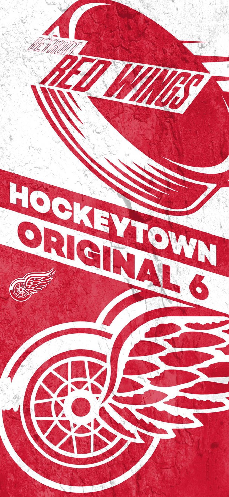 887x1920 Download Detroit Red Wings Hockey Town Wallpaper