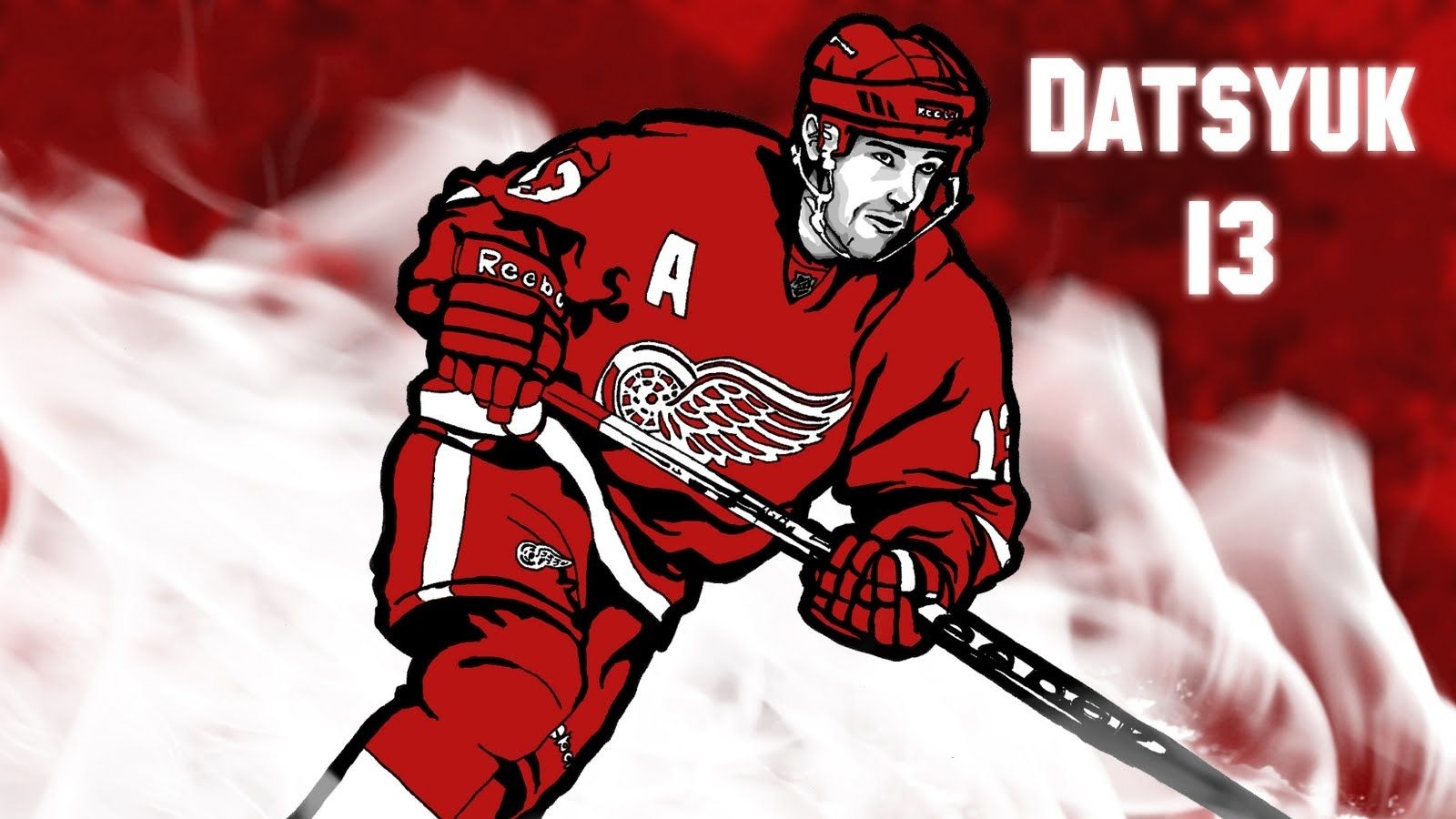 1600x900 Pavel Datsyuk, Detroit Red Wings, NHL, Illustration / Good Wallpaper .com