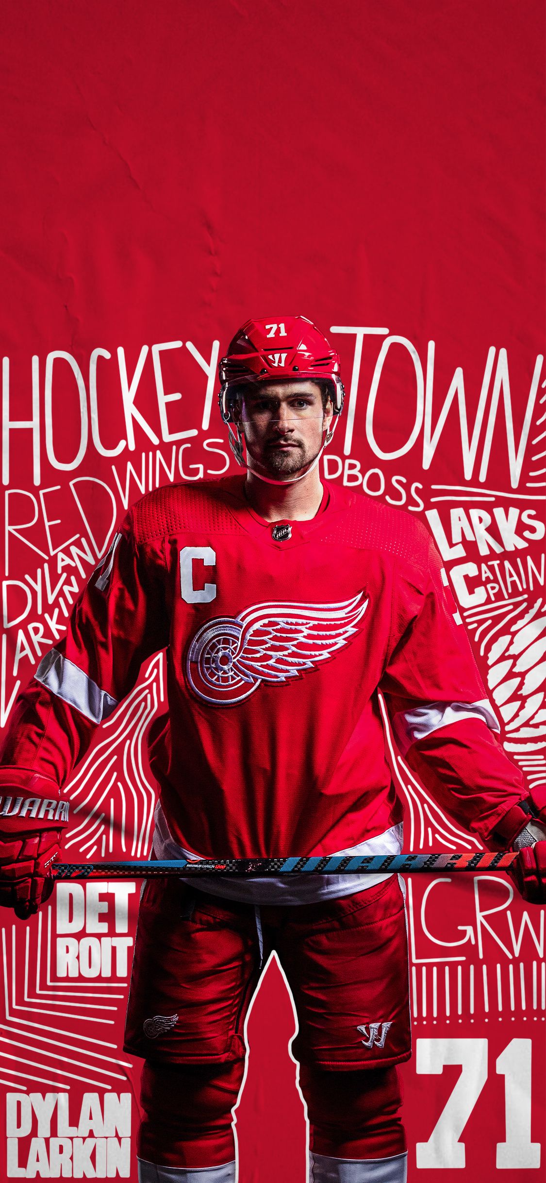 1125x2436 Detroit Red Wings Wallpaper