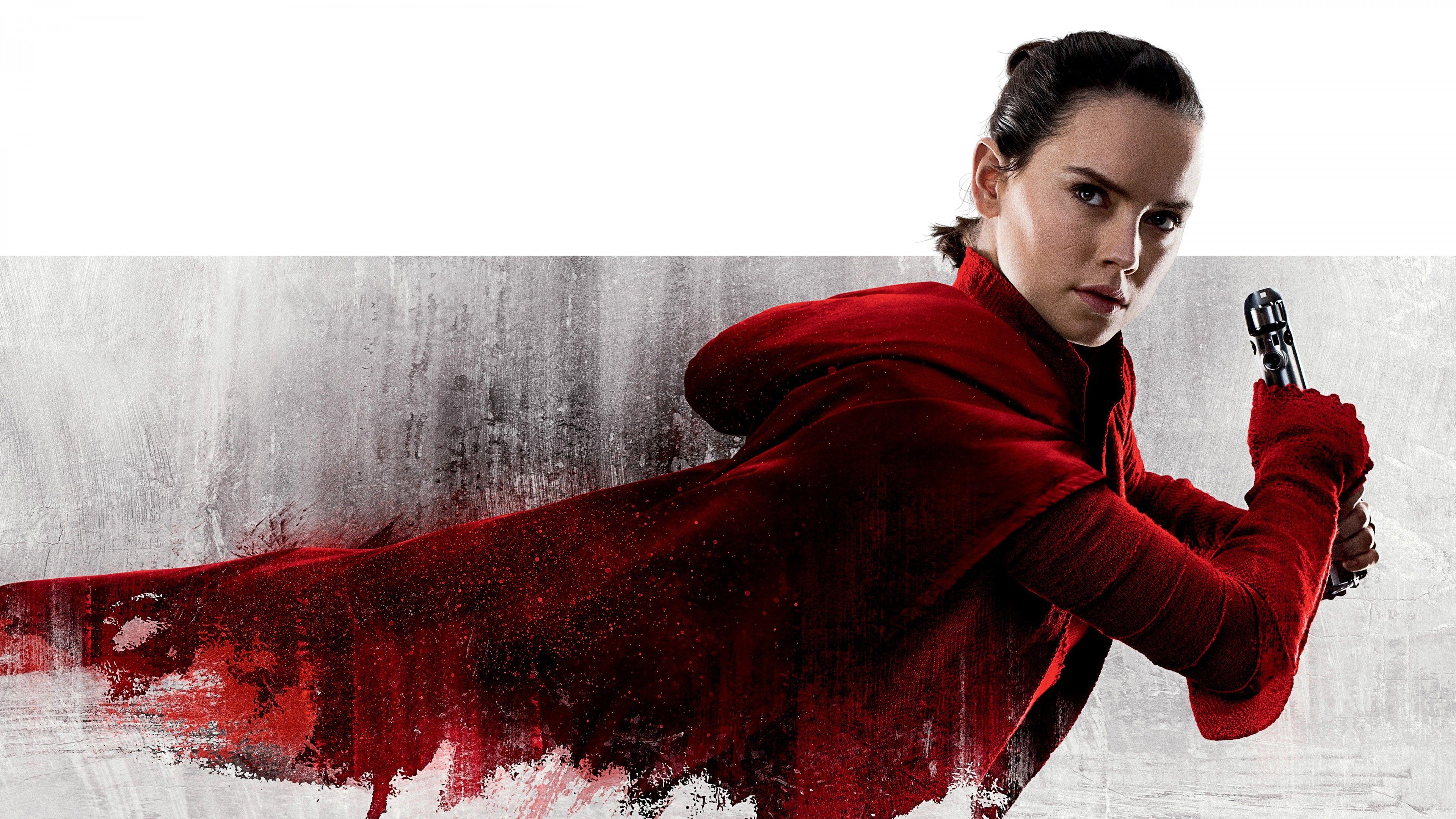 3840x2160 Free download Daisy Ridley Rey Star Wars The Last Jedi Wallpaper