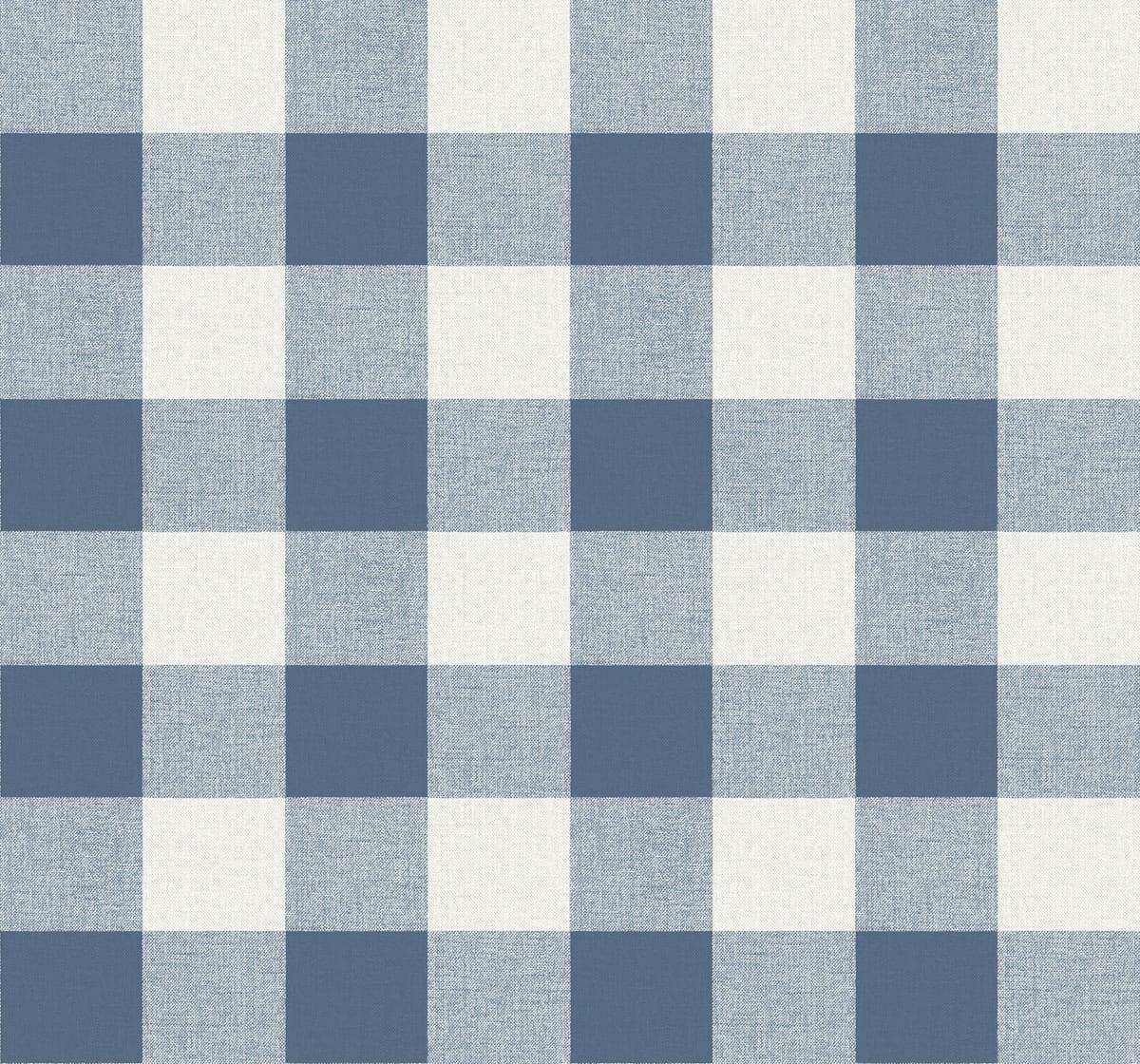 1200x1120 Seabrook MB31902 Picnic Plaid Coastal Blue Wallpaper