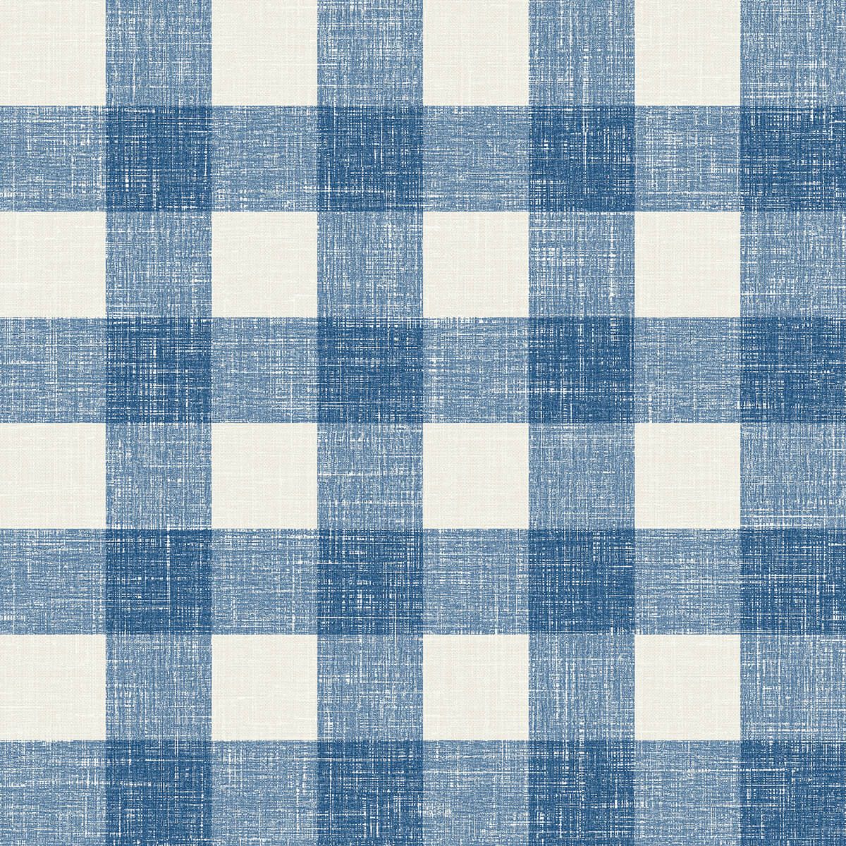 1200x1200 Seabrook FC62302 Bebe Gingham Denim Wash Wallpaper
