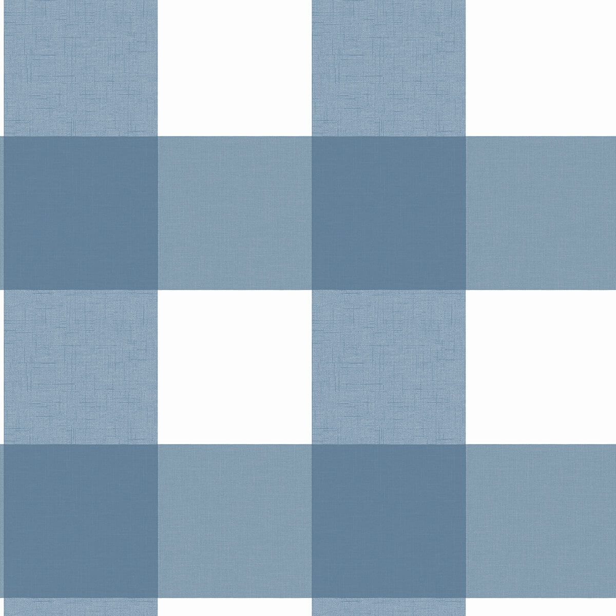 1200x1200 Chesapeake 3115 12533 Amos Blue Gingham Wallpaper
