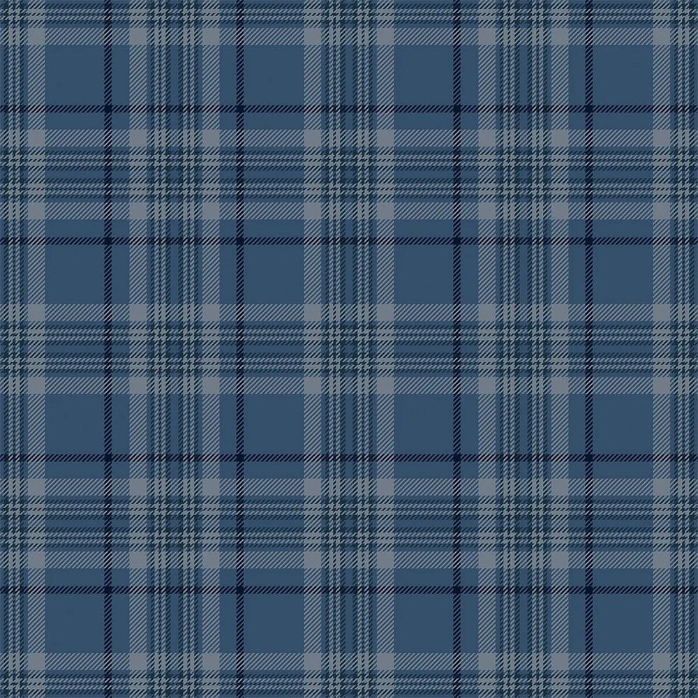 1000x1000 Traditional Check Wallpaper in Navy
