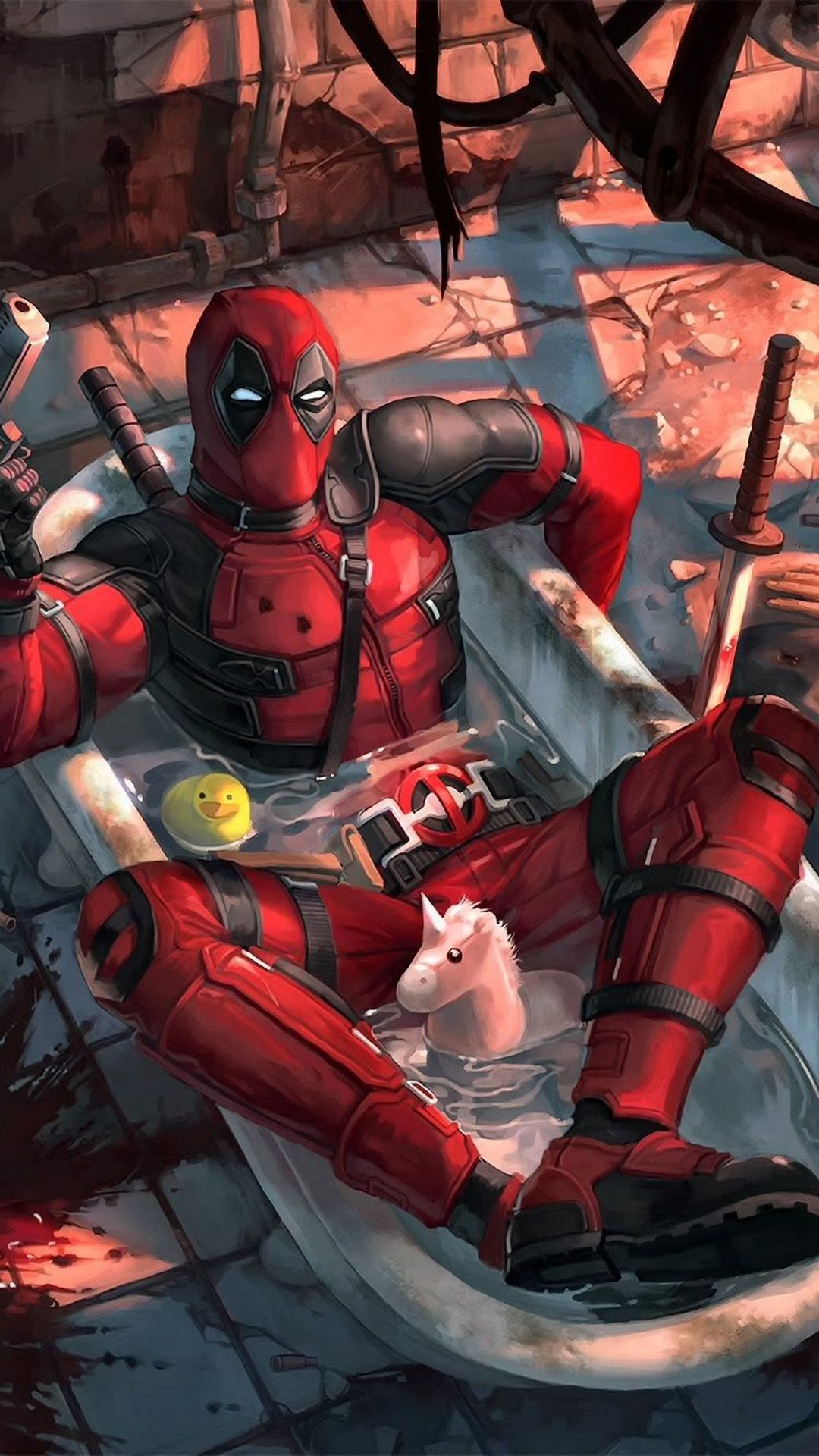 1080x1920 Wallpaper Deadpool Art, Wade Wilson, Art, Painting, Superhero, Background Free Image