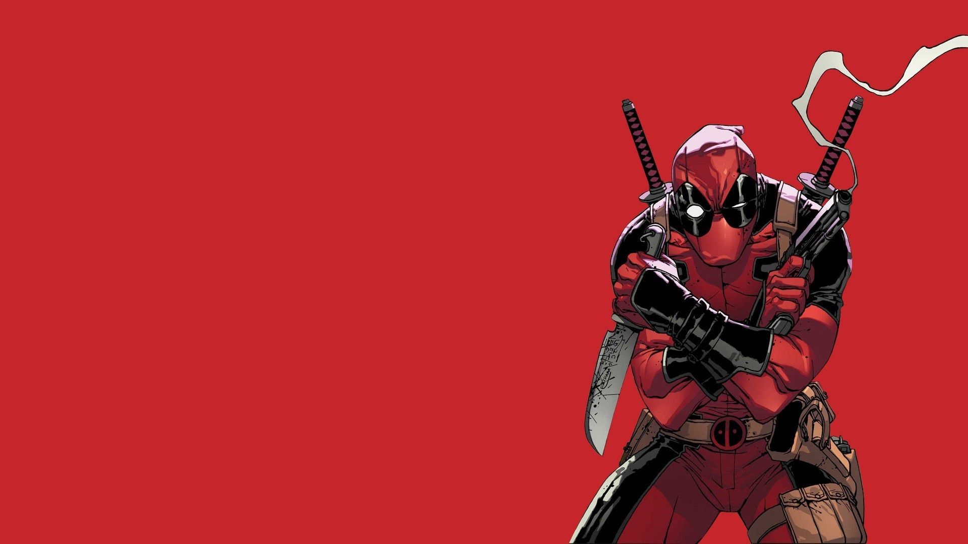 1920x1080 Phone wallpaper: Wade Wilson, Comics, Deadpool, Gun, Knife, Weapon 953815
