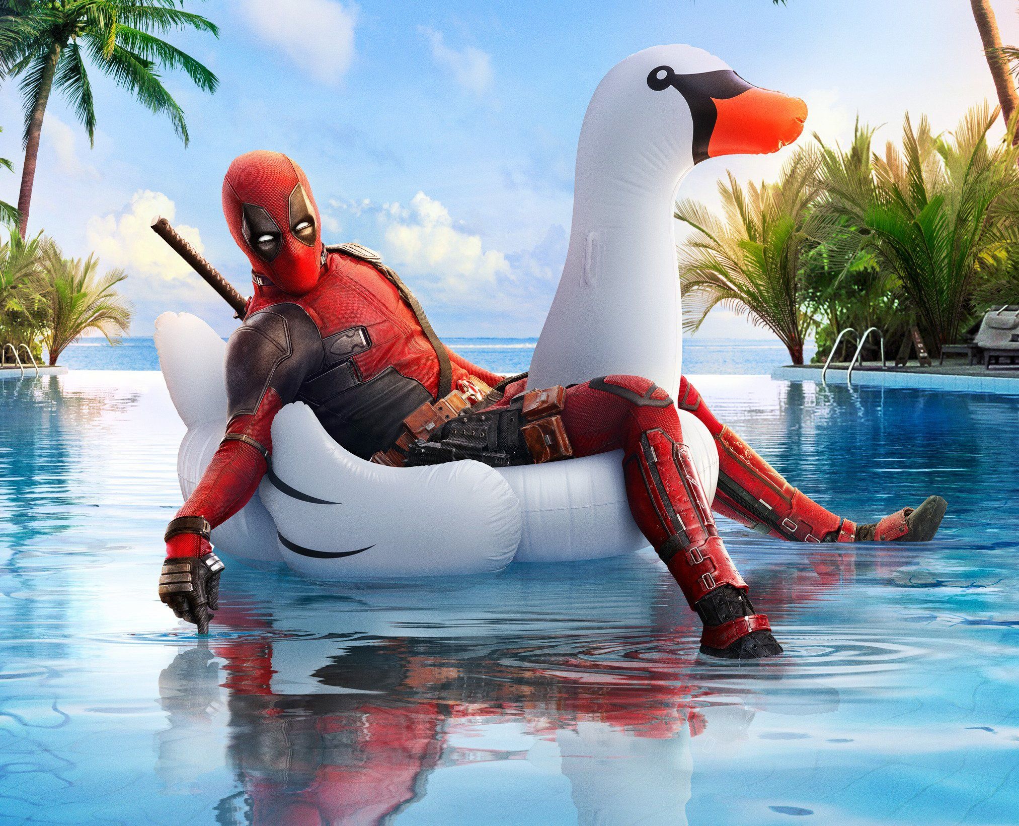 2025x1640 Wallpaper weapons, sword, Ryan Reynolds, Ryan Reynolds, movie, Wade Wilson, Deadpool 2 for mobile and desktop, section фильмы, resolution 2025x1640