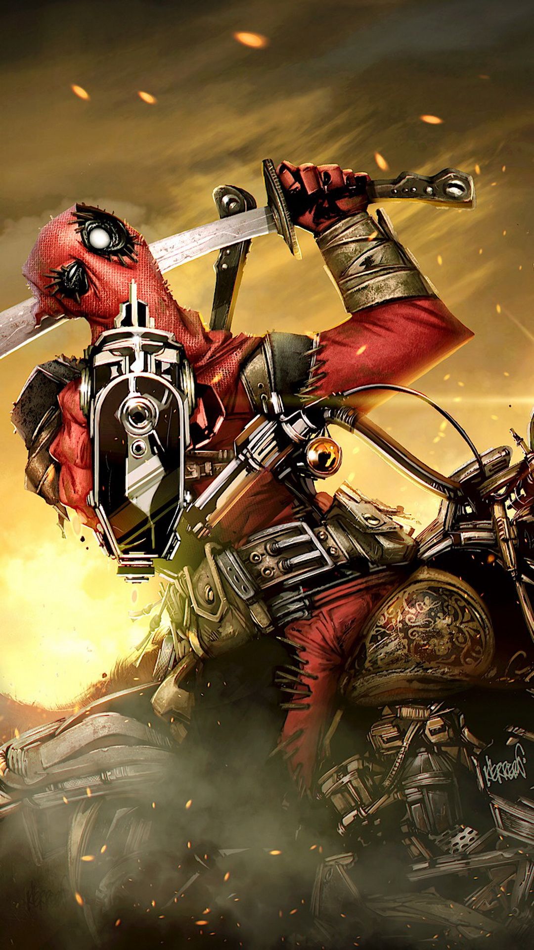 1080x1920 Wallpaper Deadpool N, Wade Wilson, Spider Man, Deadpool, Marvel Comics, Background Free Image