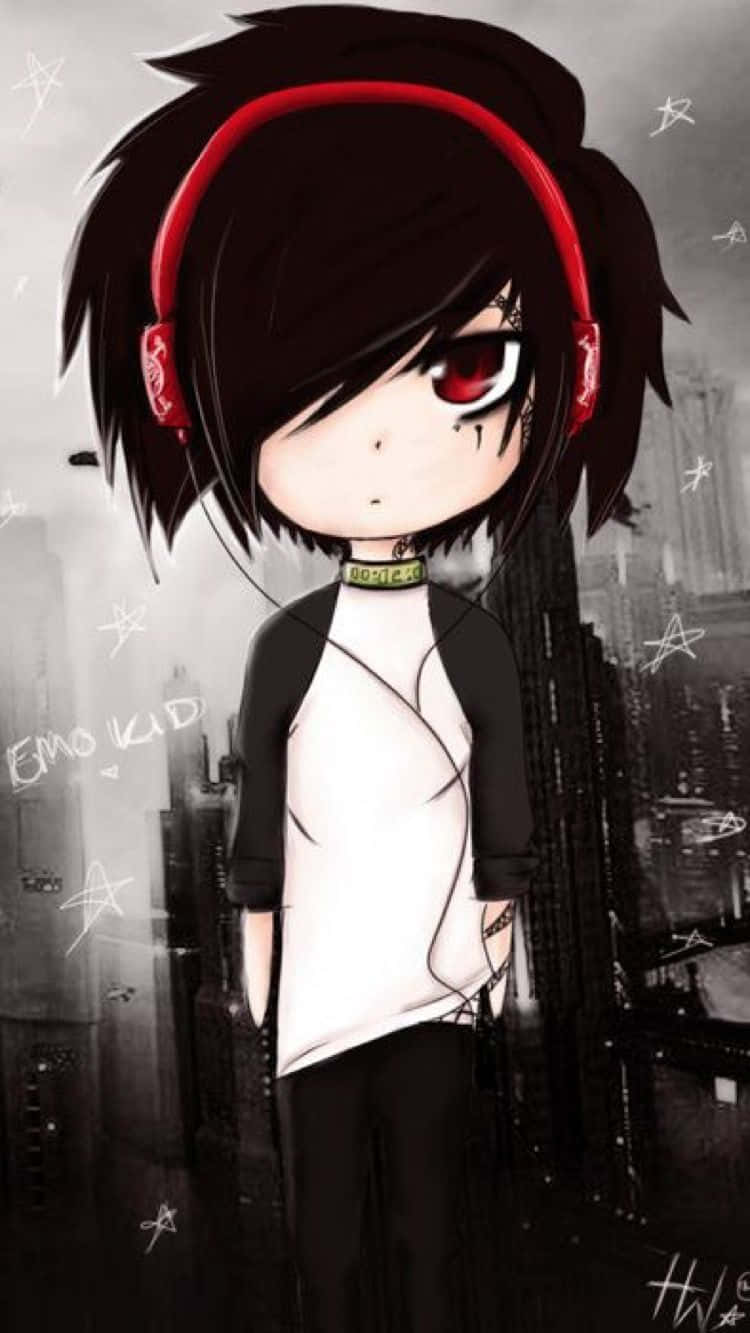 750x1333 Download This sad Emo Anime Boy will make you feel all emotions Wallpaper
