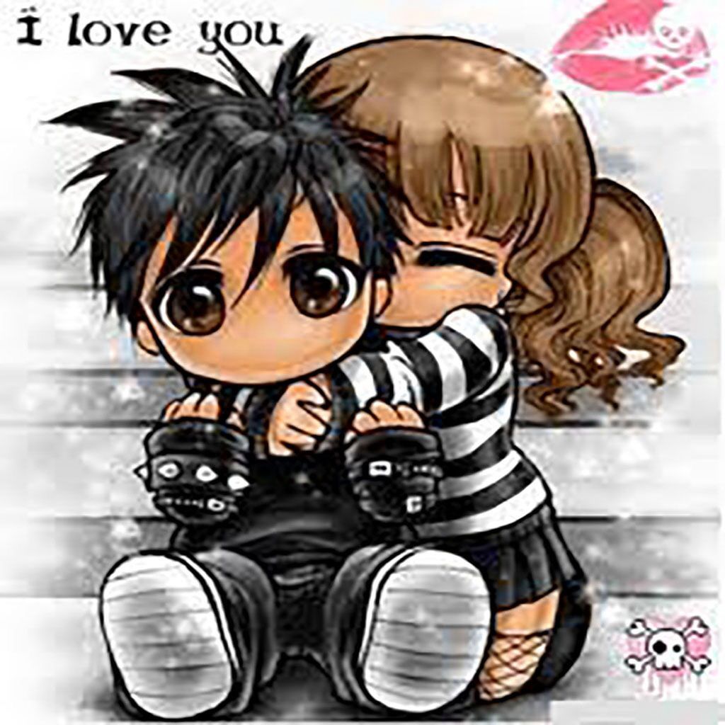 1024x1024 Boy And Girl Emo Wallpaper