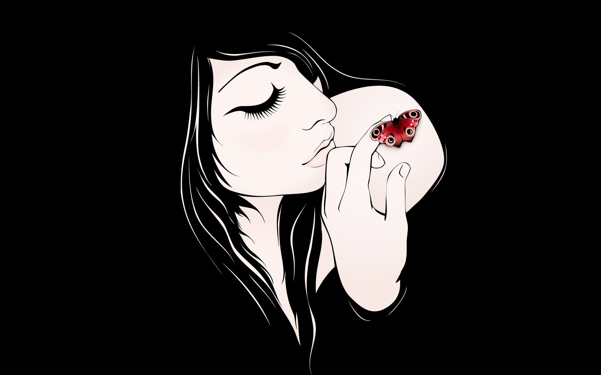 1920x1200 Emo Girl Anime Background Wallpaper 21737