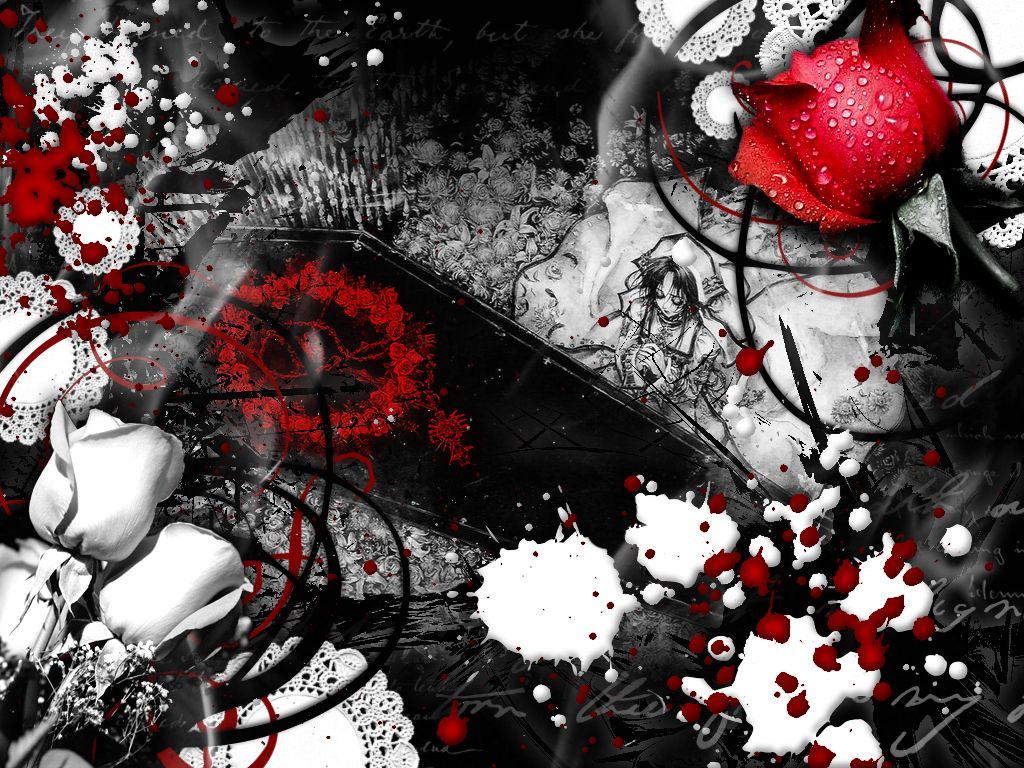 1024x768 Red Emo Wallpaper