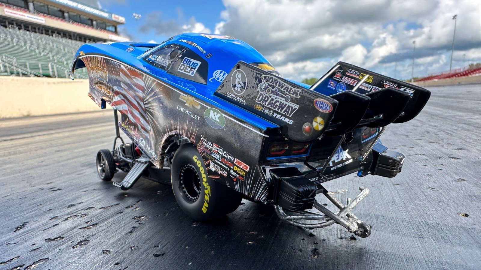 1600x900 Collectible Die Cast Cars Celebrate John Force, Summit Motorsports Park & Cornwell Tools Night Under Fire