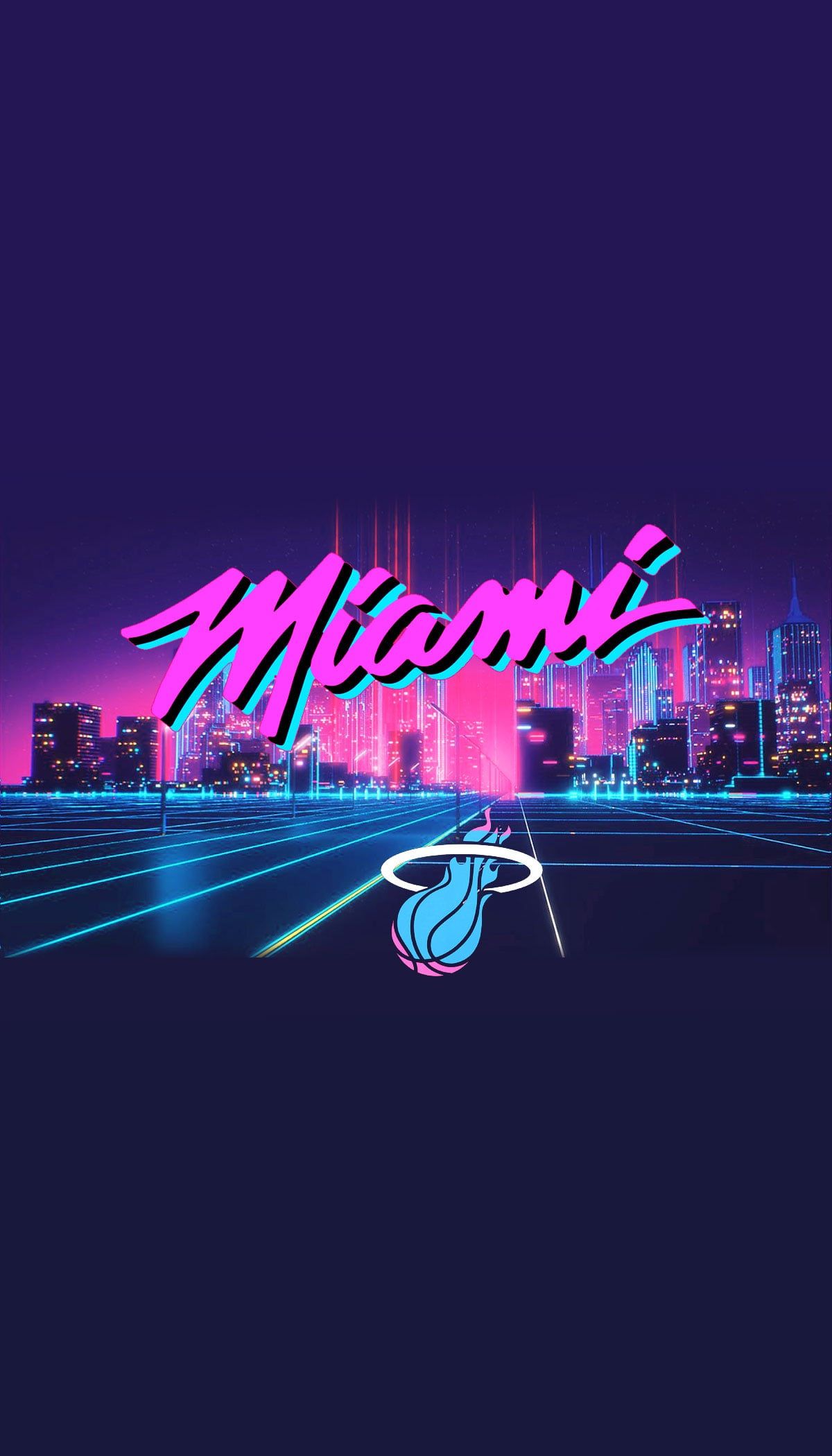 1200x2100 Heatvice 80's city phone wallpaper