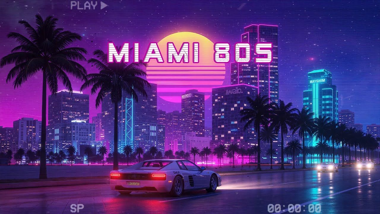1280x720 Miami 80s Neon Night Drive