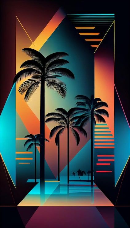 423x740 80s miami vice background Image