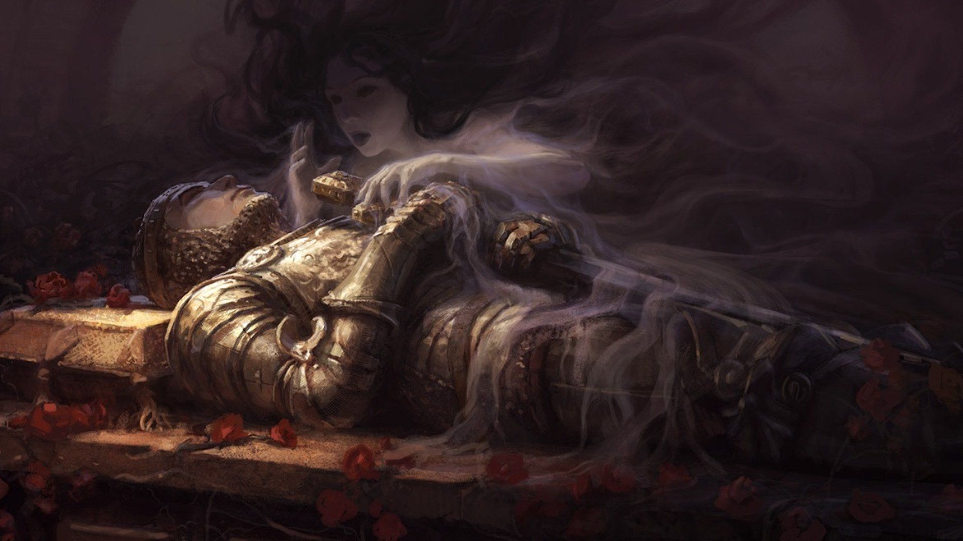 1920x1080 Fantasy Knight: Enchanted Slumber HD Wallpaperx1080