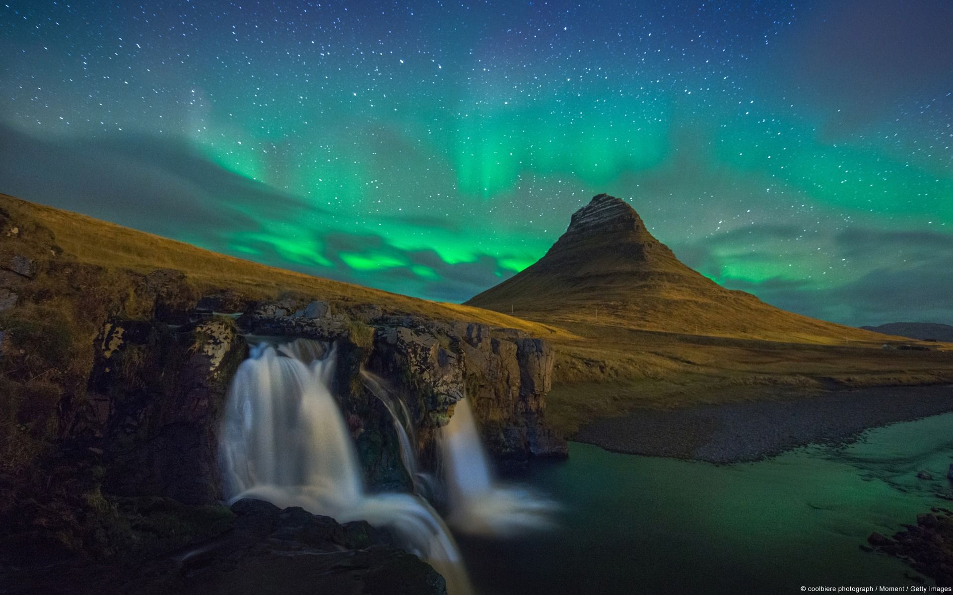 1920x1200 Kirkjufell At Night Iceland Windows 10 HD Wallpaper