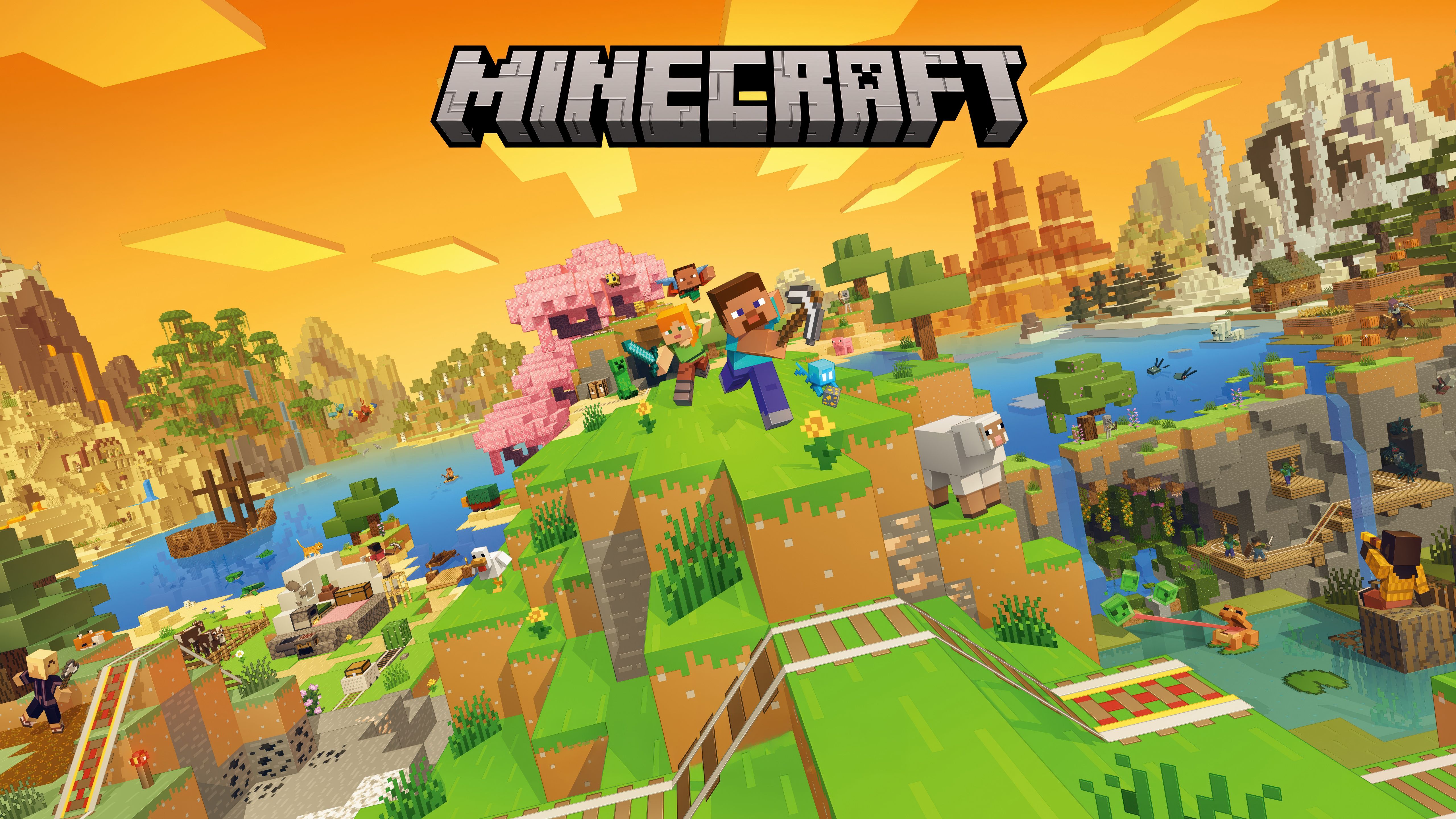 5120x2880 Minecraft Wallpaper 4K, Deluxe Edition, Key Art