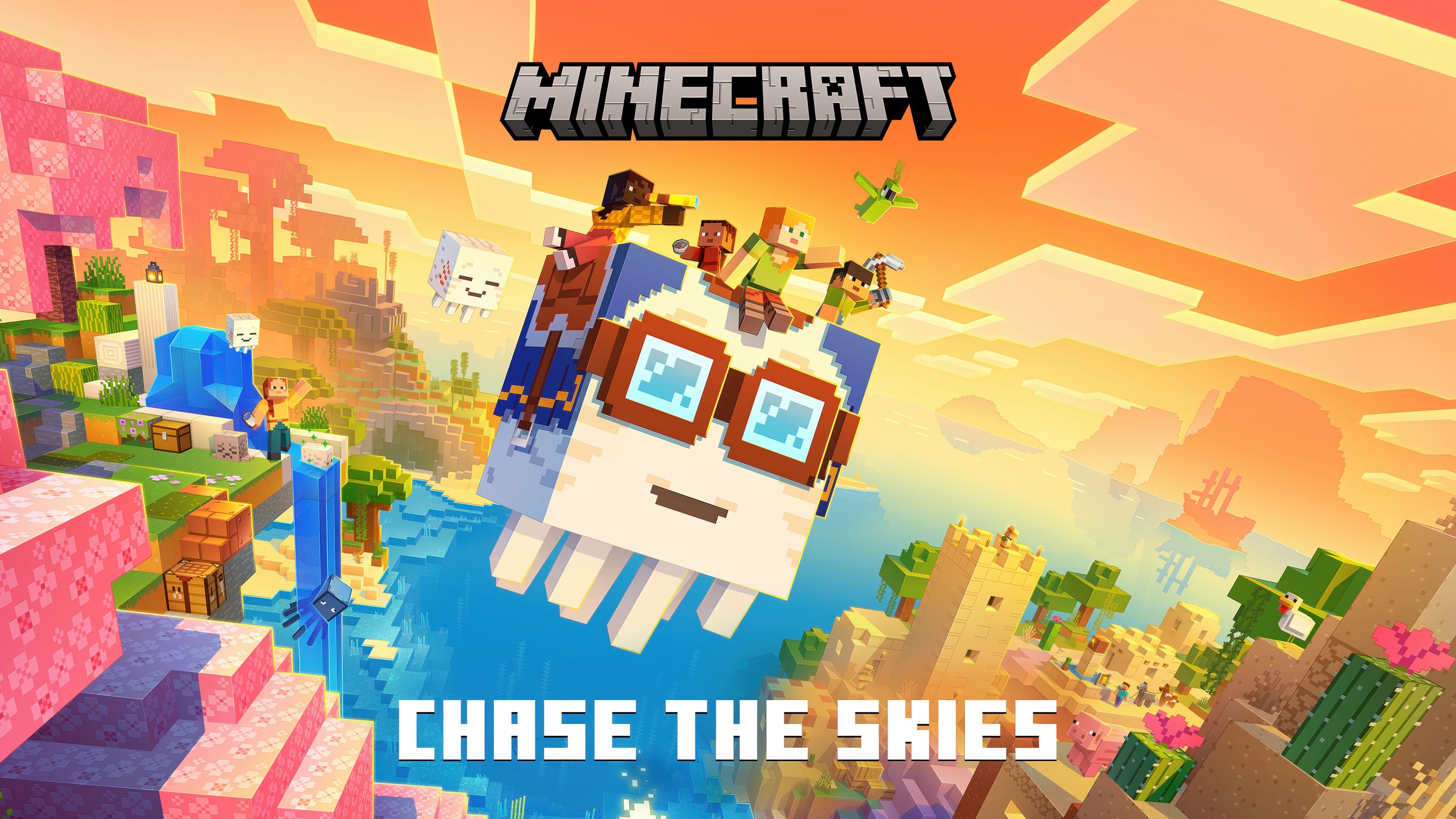3840x2160 Minecraft: Chase the Skies Wallpaper 4K, 5K, Video Game