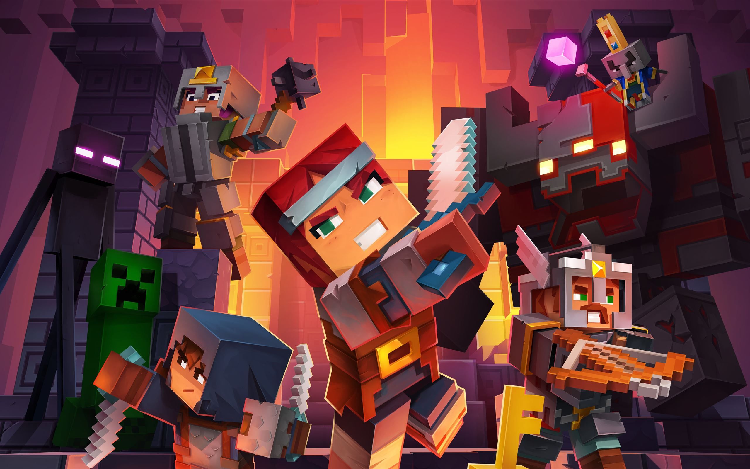2560x1600 minecraft dungeons 5k Mac Wallpaper Download