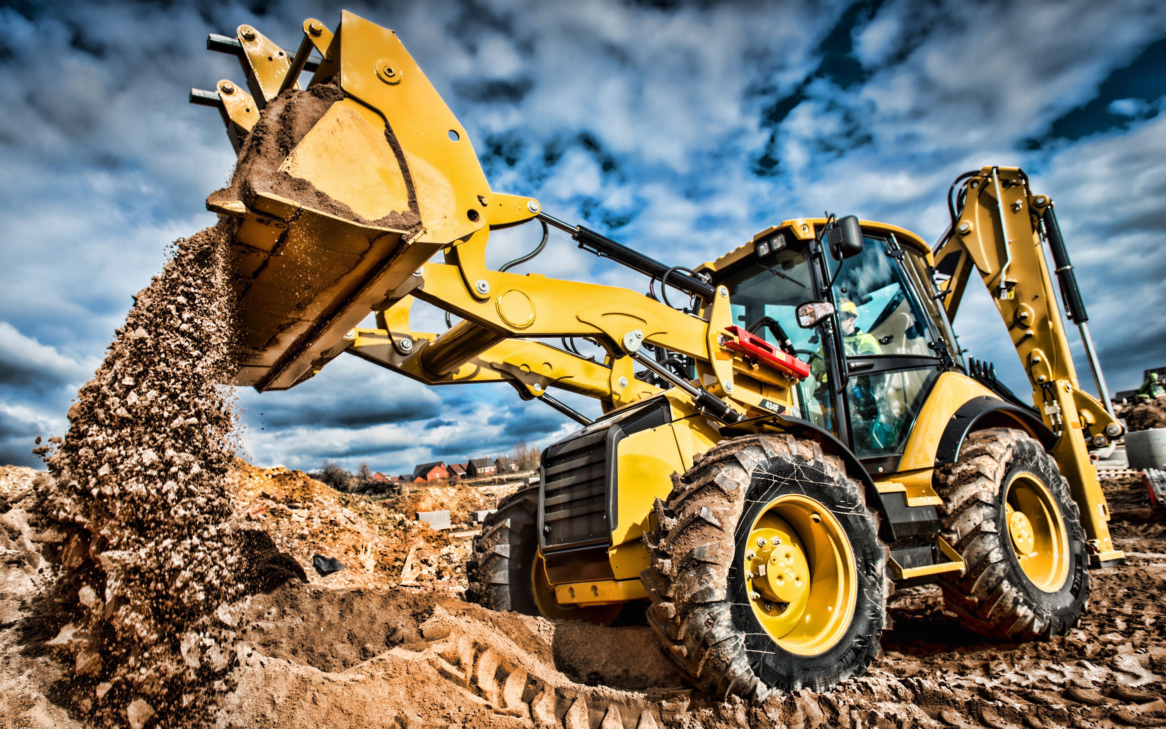 3840x2400 Backhoe Wallpaper