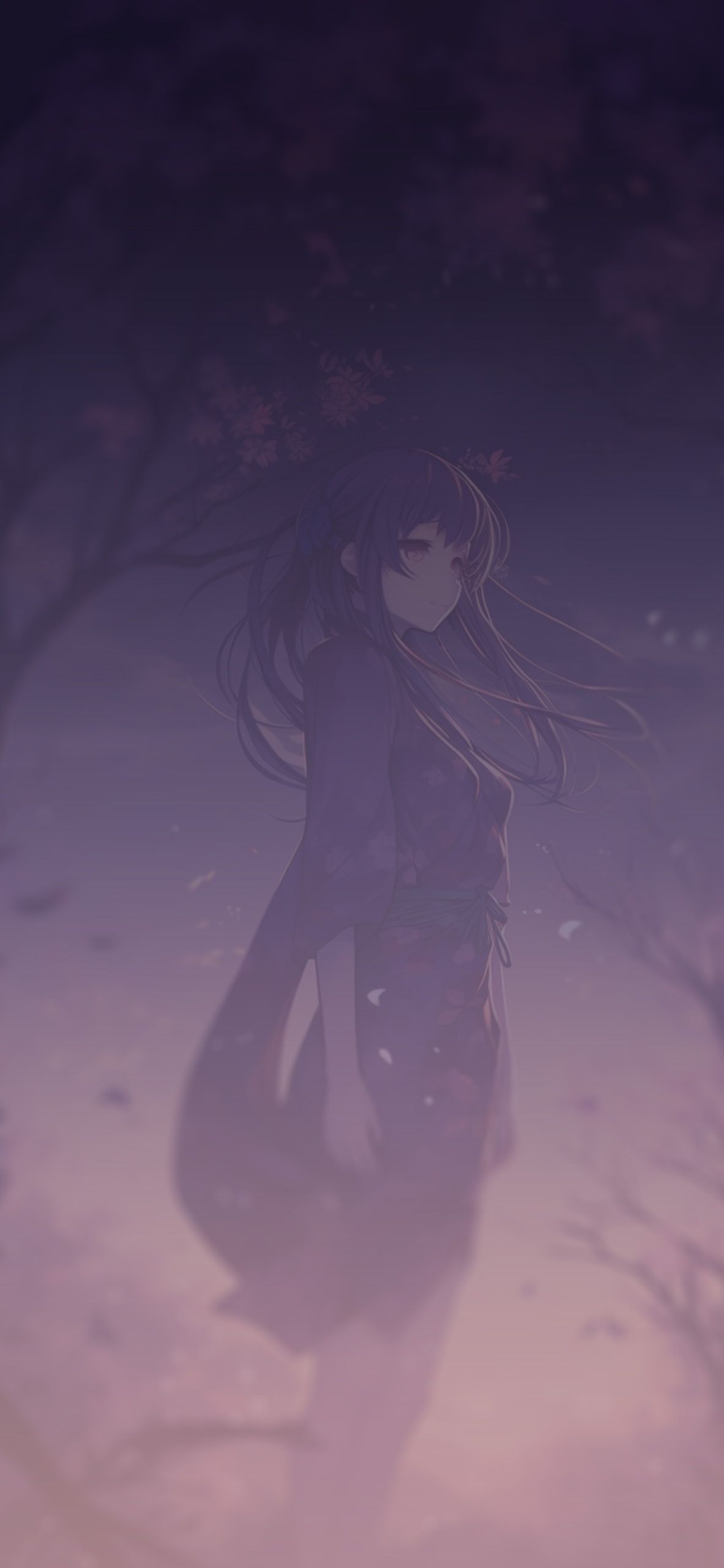 1183x2560 Girl Purple Anime Wallpaper Girl Wallpaper for iPhone