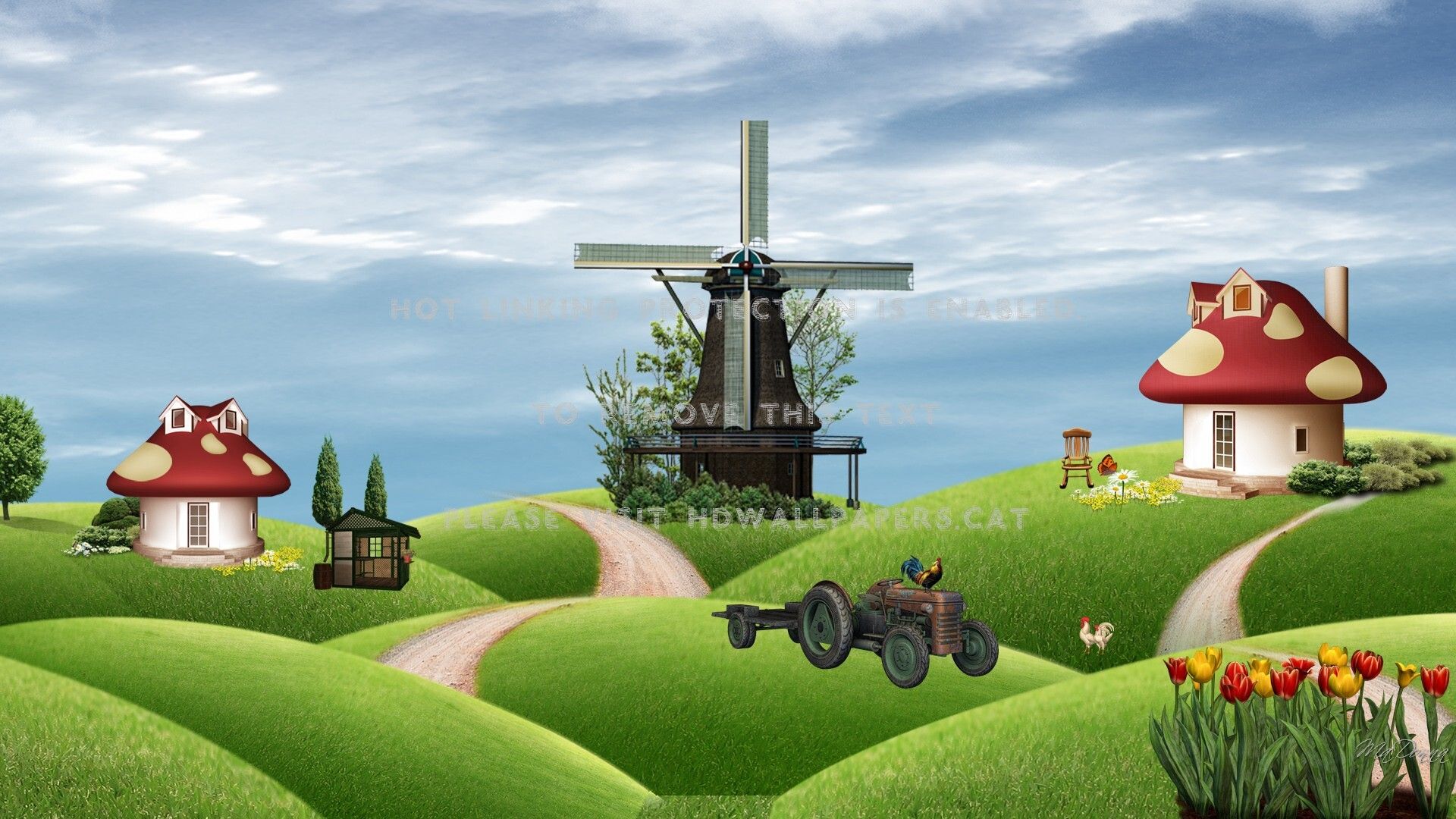 1920x1080 Little Farm Wallpaper