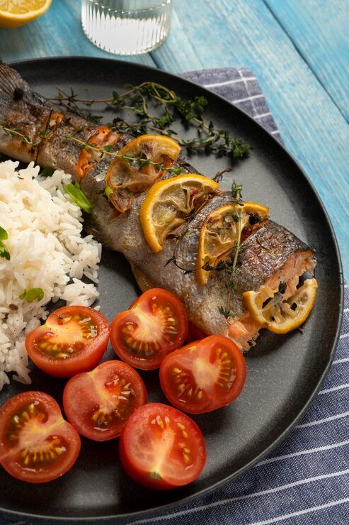 493x740 Fish biryani Image