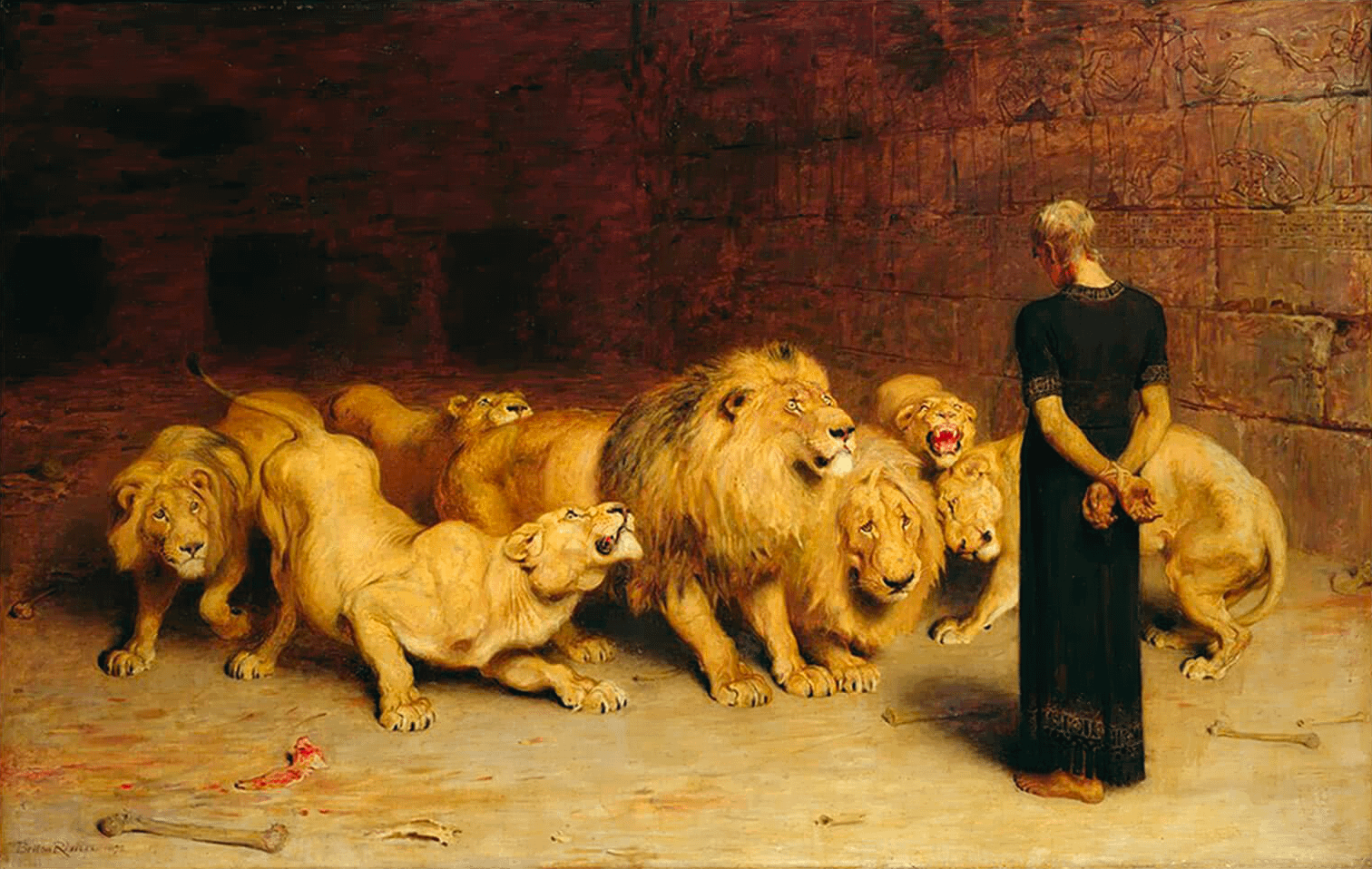 1512x958 Daniel in The Lion's Den, by Briton Rivière (1872)