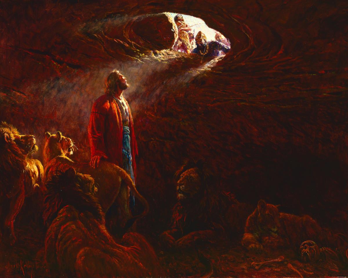 1200x960 Daniel and the Lion's Den by Clark Kelley Price