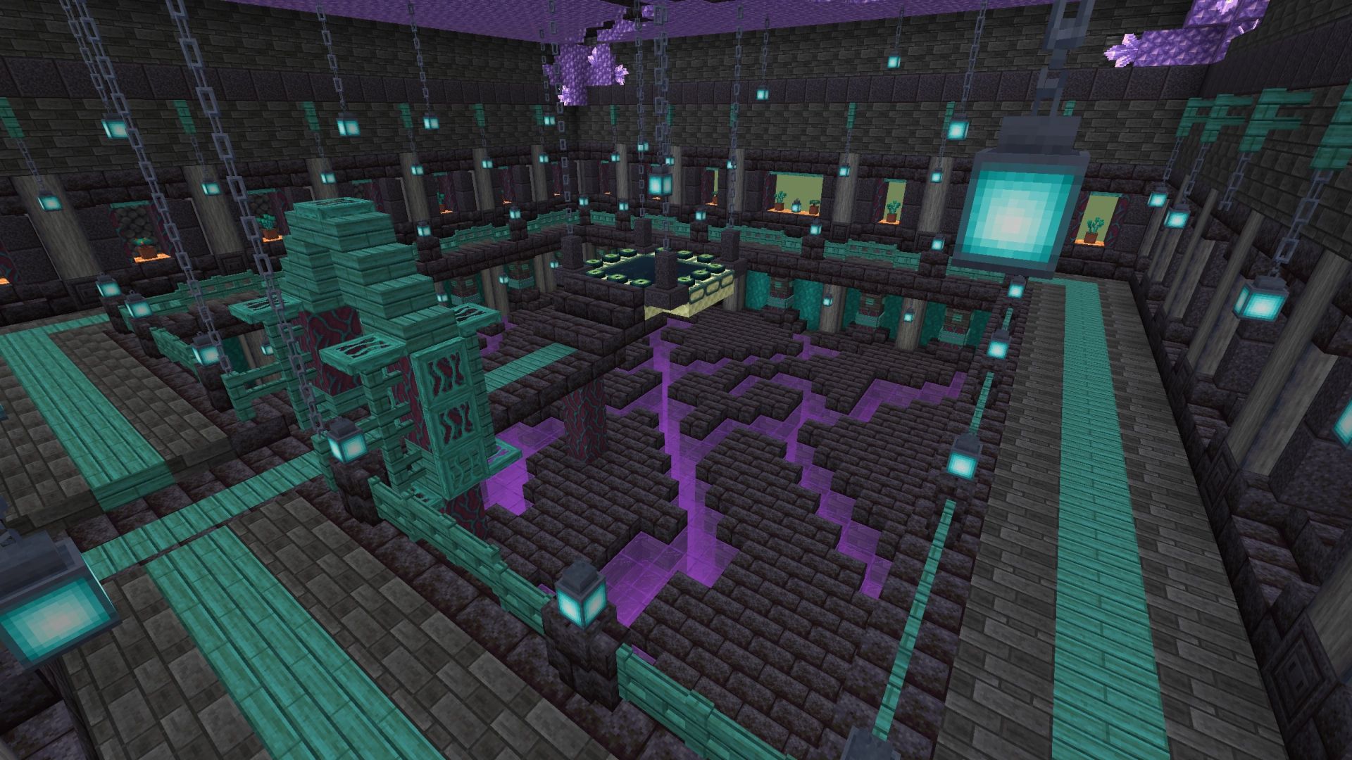 1920x1080 Minecraft Schematic End Portal Room by RedVoltík