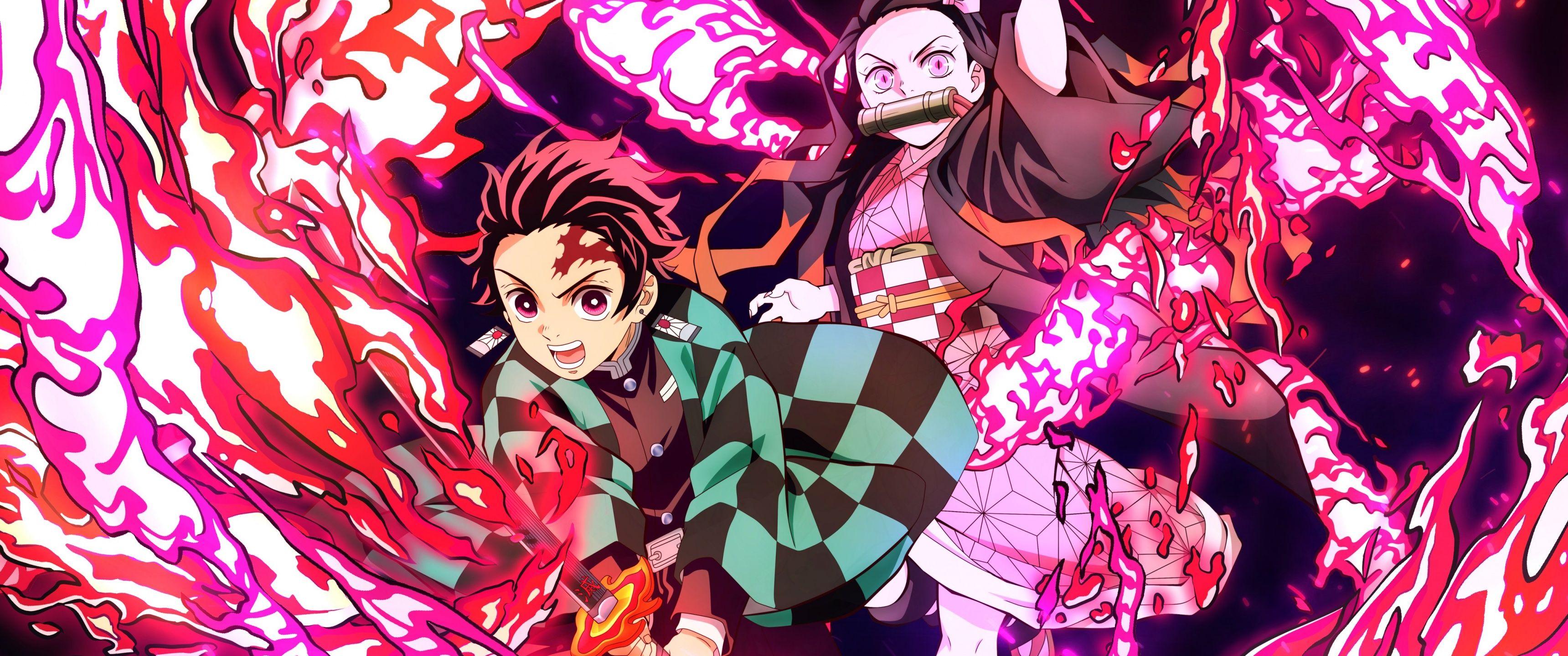 3440x1440 Demon Slayer Youtube Banner Wallpaper