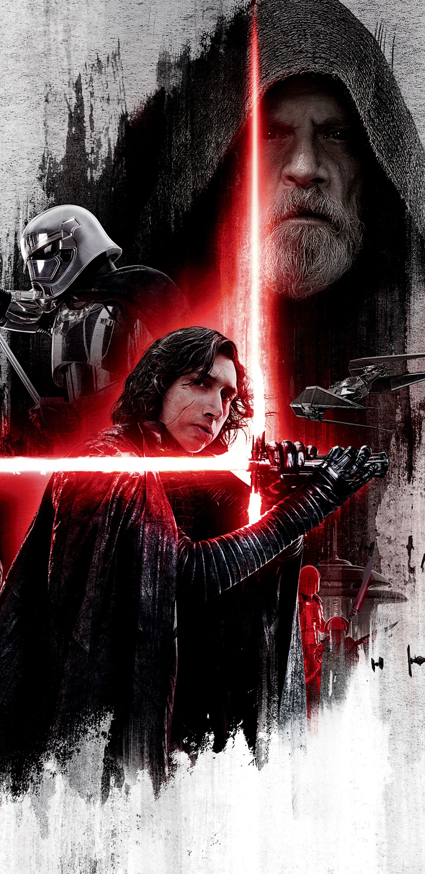 1440x2960 Phone wallpaper: Movie, Star Wars: The Last Jedi, Luke Skywalker, Mark Hamill, Star Wars, Kylo Ren 1150284