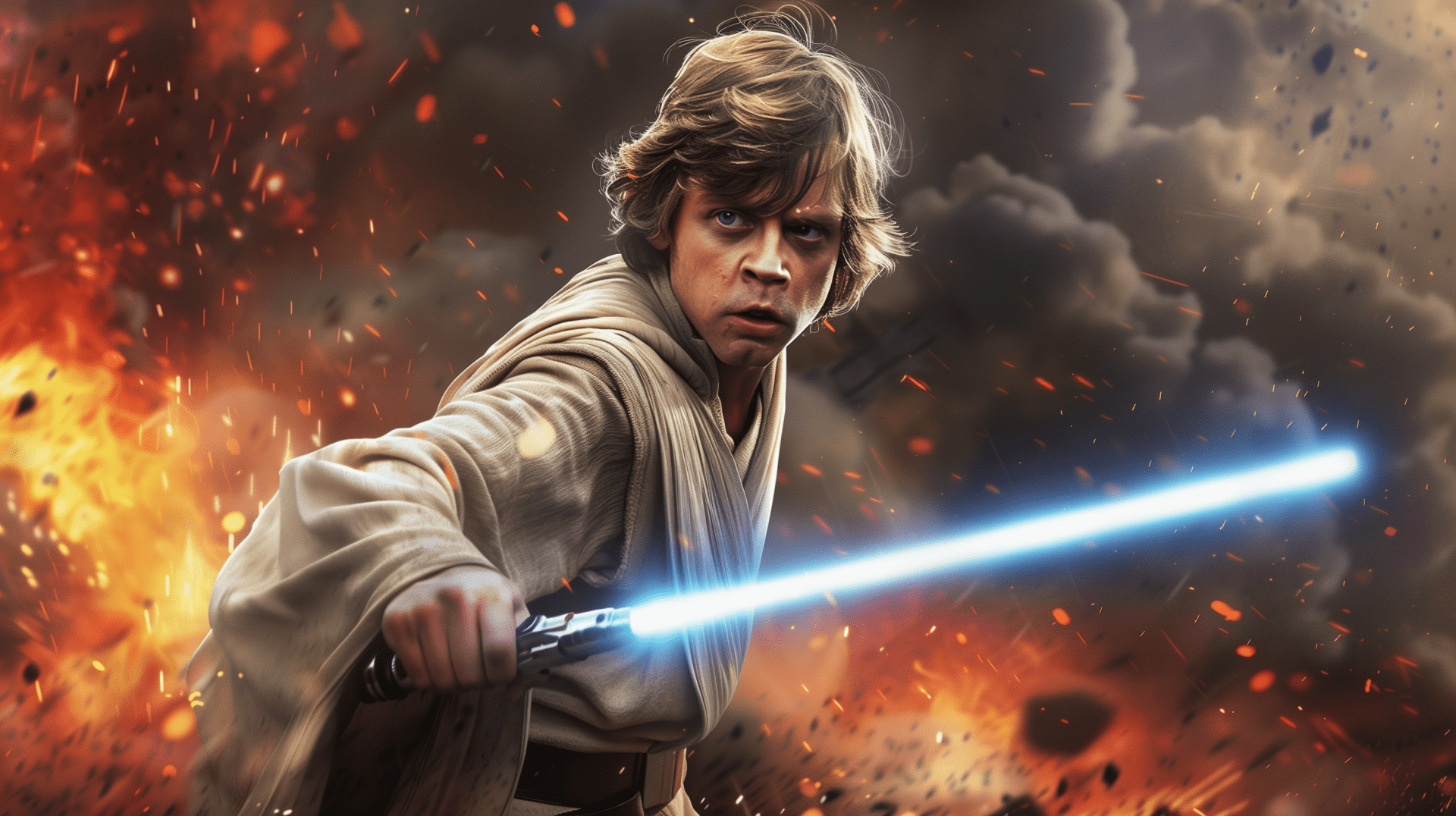 1920x1076 Star Wars: Luke Skywalker Jedi Action HD Wallpaper