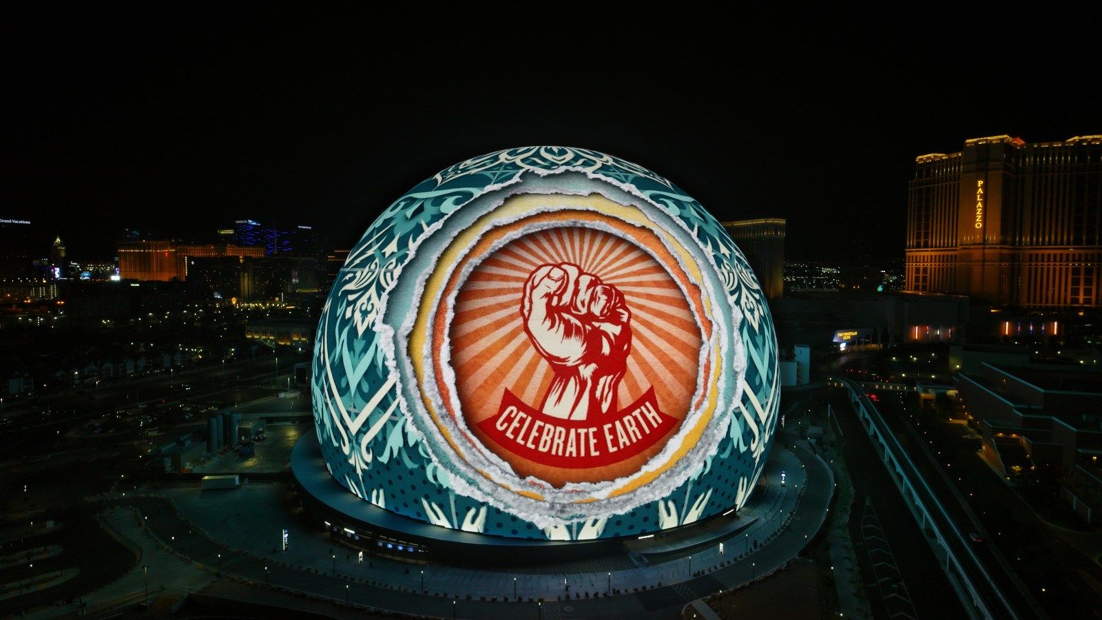 1600x900 EARTH POWER GLOBE Launches on the Sphere in Las Vegas