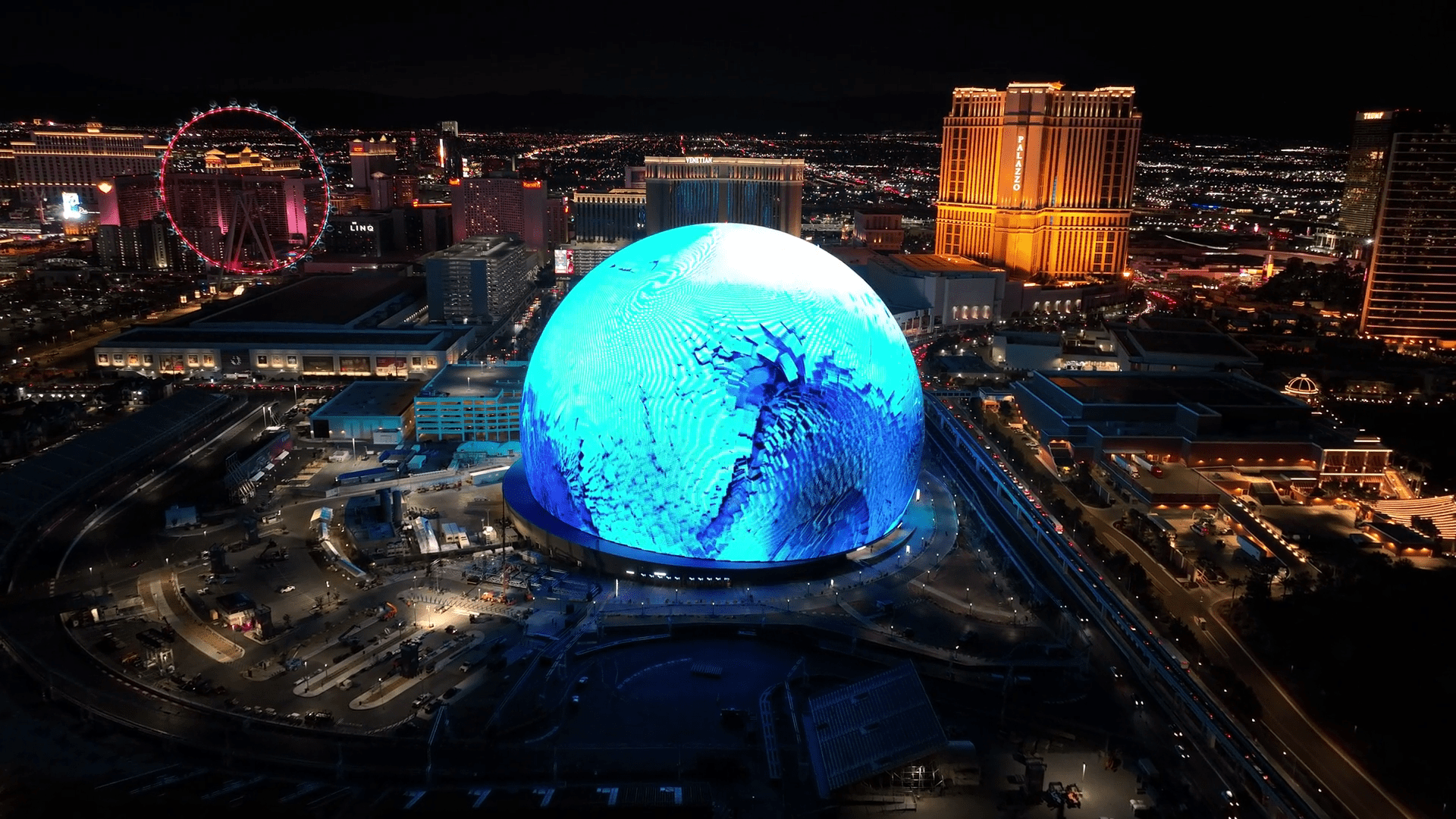 1920x1080 Las Vegas Sphere At Las Vegas In Nevada Stock Footage SBV 348652253