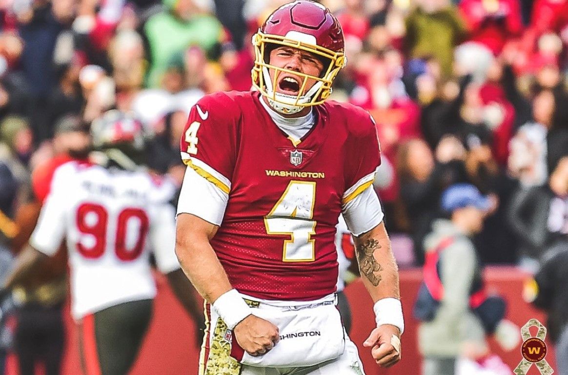 1164x768 Minium: Former ODU Football Star Taylor Heinicke, Washington Football Team Beat the GOAT Dominion Athletics