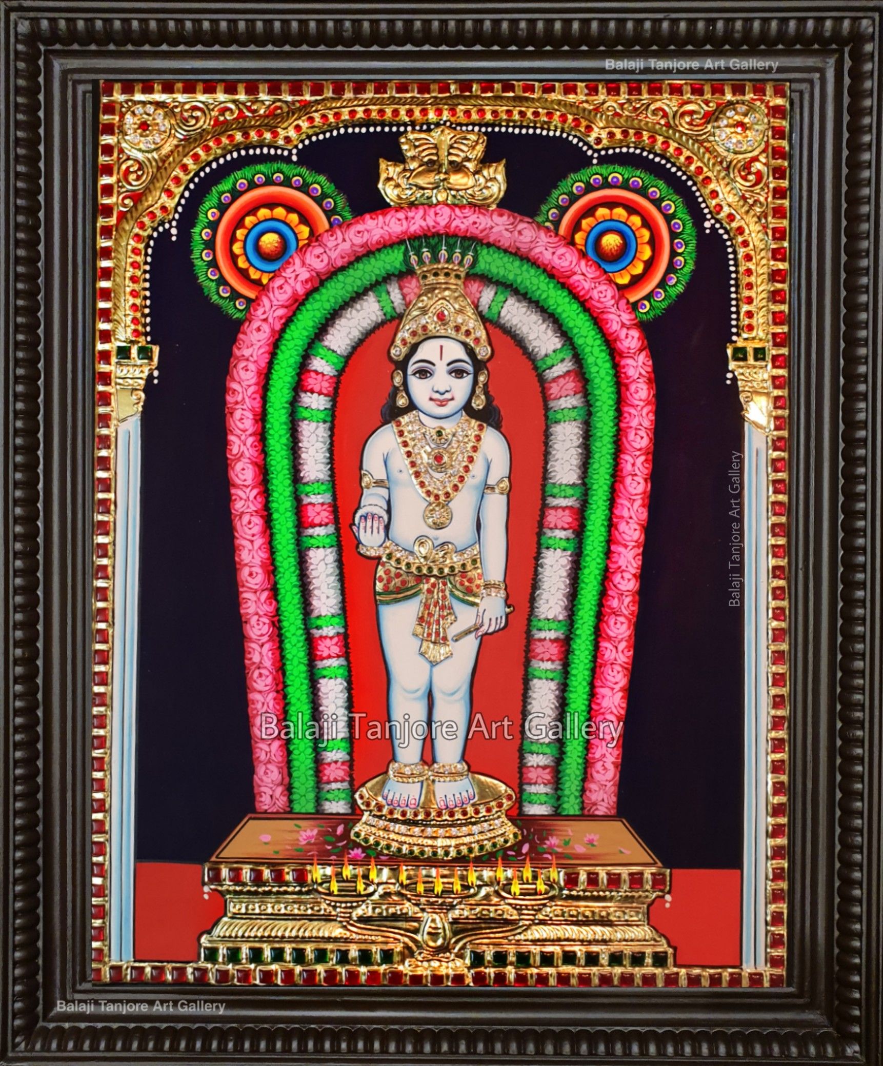 1722x2079 guruvayurappan tanjore painting