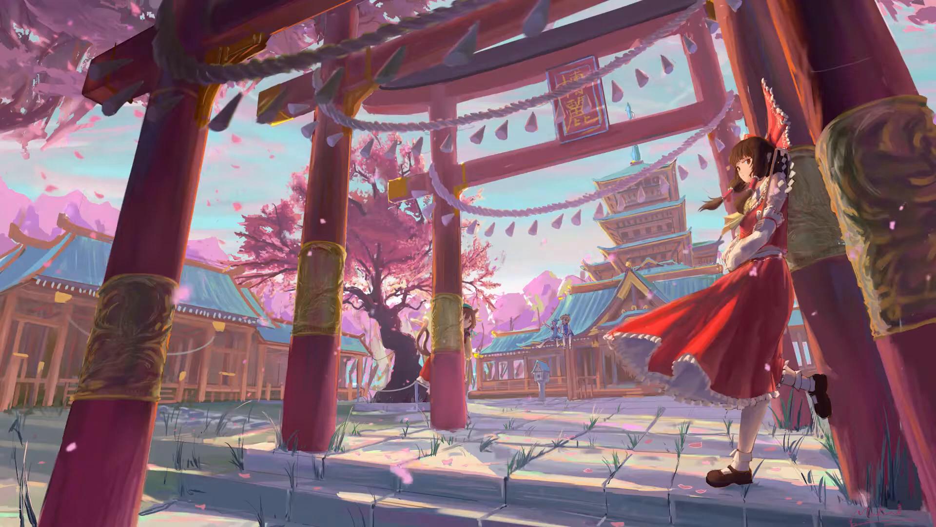 1920x1080 Reimu Hakurei (Touhou Project) Live Wallpaper