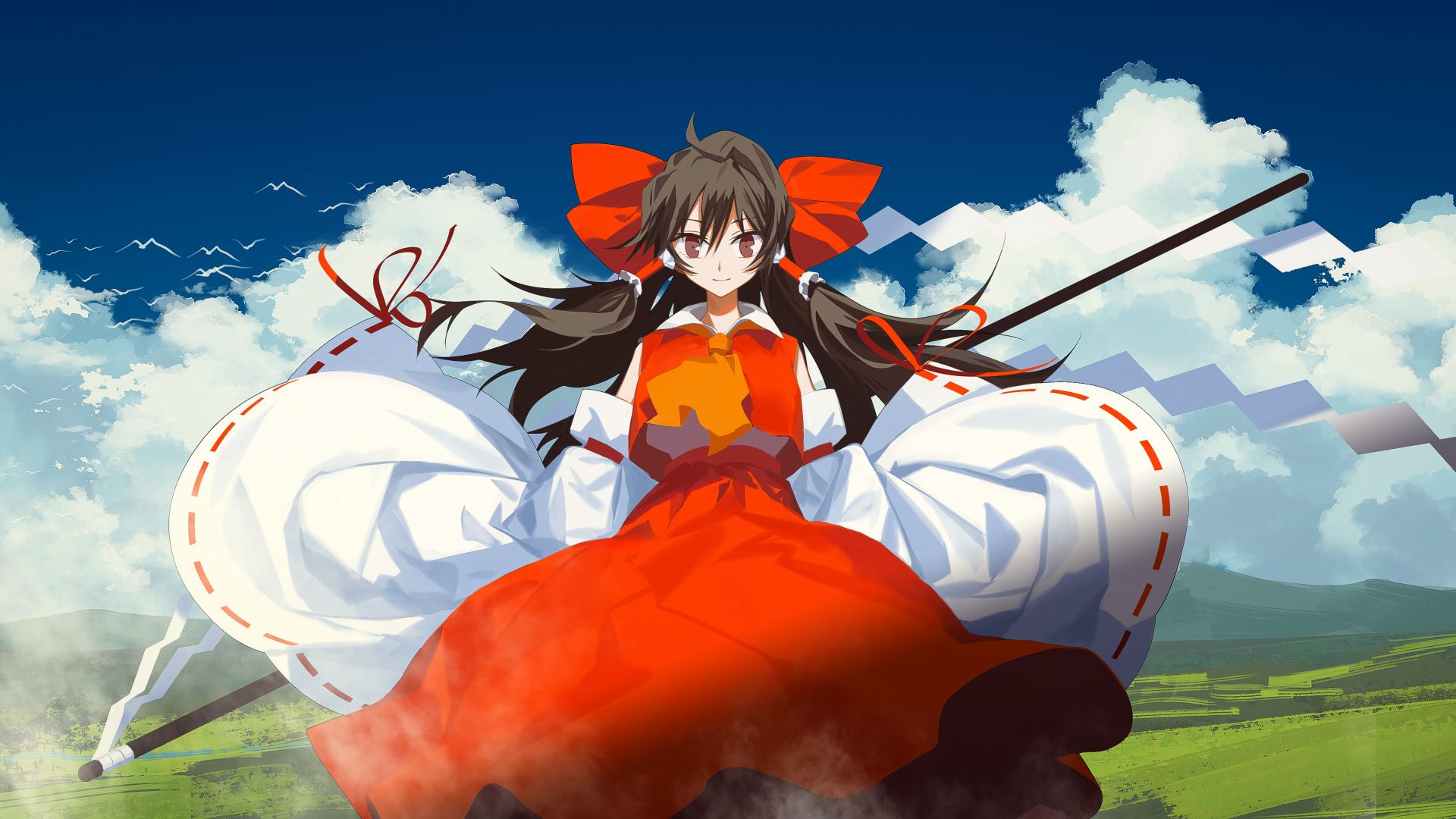 1920x1080 Reimu Hakurei. Desktop wallpaper. 1920x1080
