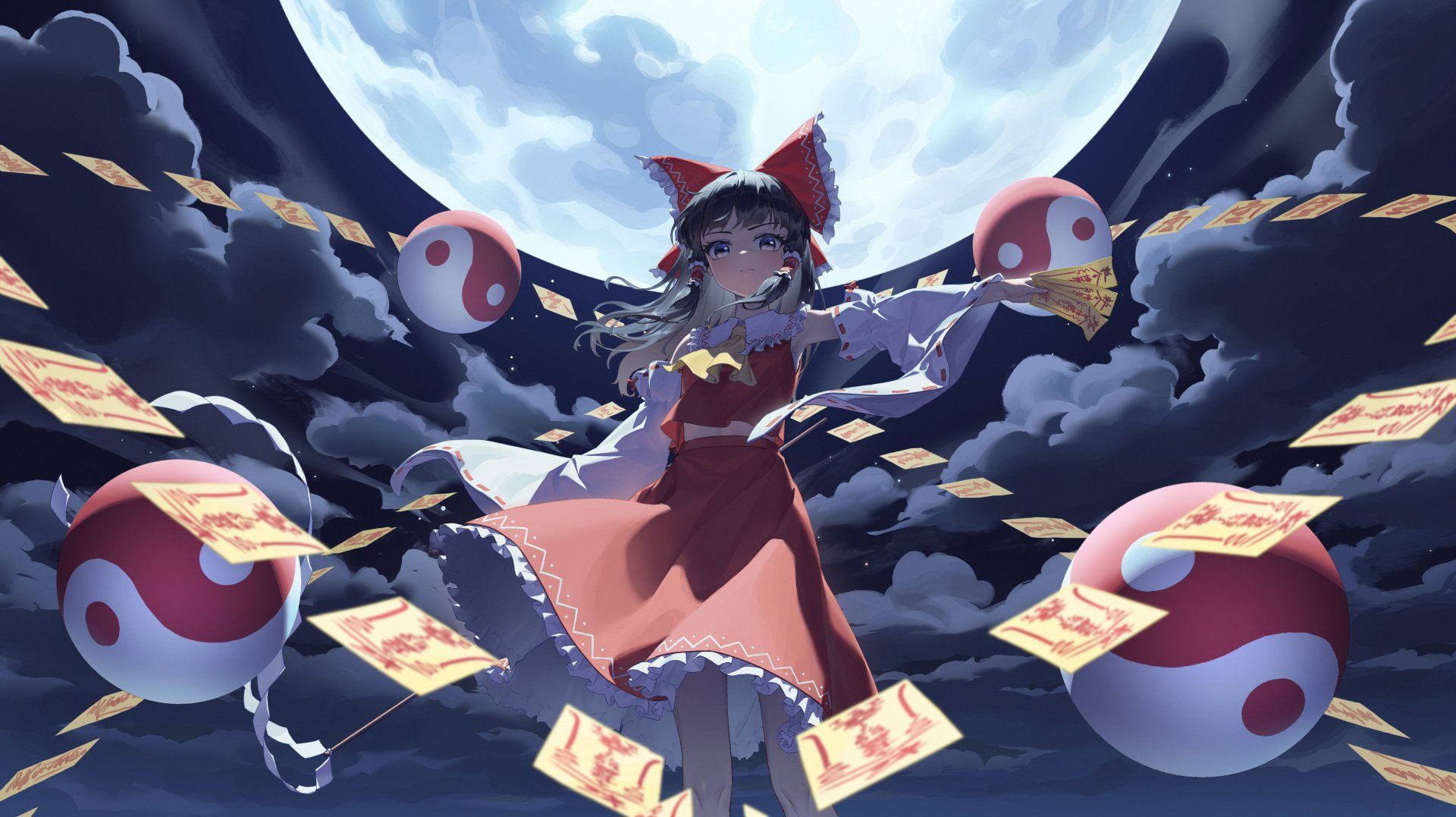 1920x1077 Reimu Hakurei 4K Ultra HD Anime Wallpaper