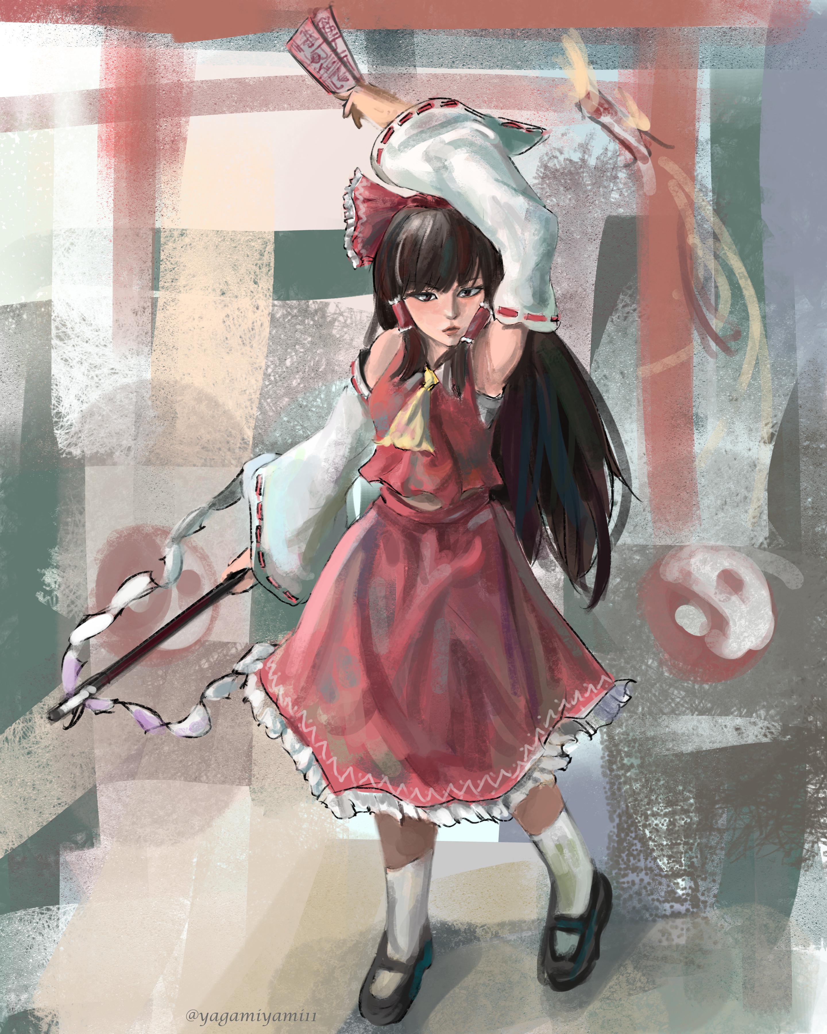 2880x3600 Reimu Hakurei, starting a series to draw all Touhou character (hopefully)
