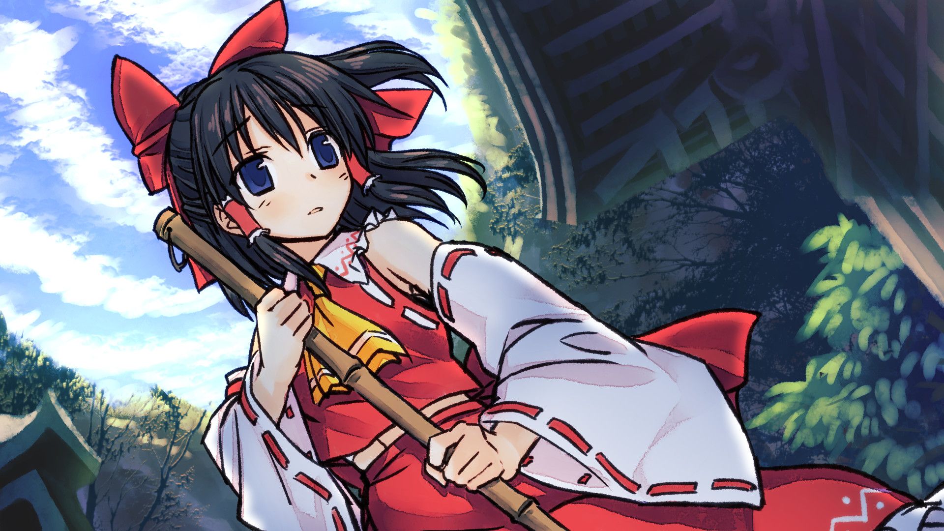 1920x1080 Touhou Project PVC Statue 1 6 Eternal Shrine Maiden Reimu Hakurei Deluxe Edition 30 Cm