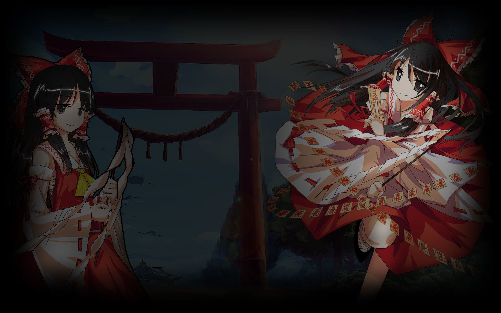 1920x1200 Reimu Hakurei (Profile Background)